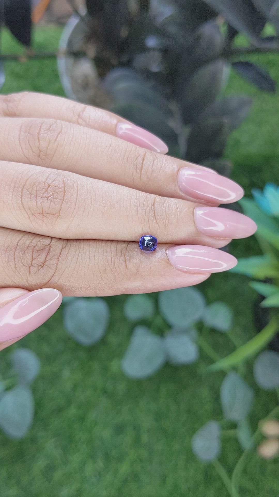 0.60 Ct. Blue Cabochon Sapphire from Tanzania Size Video