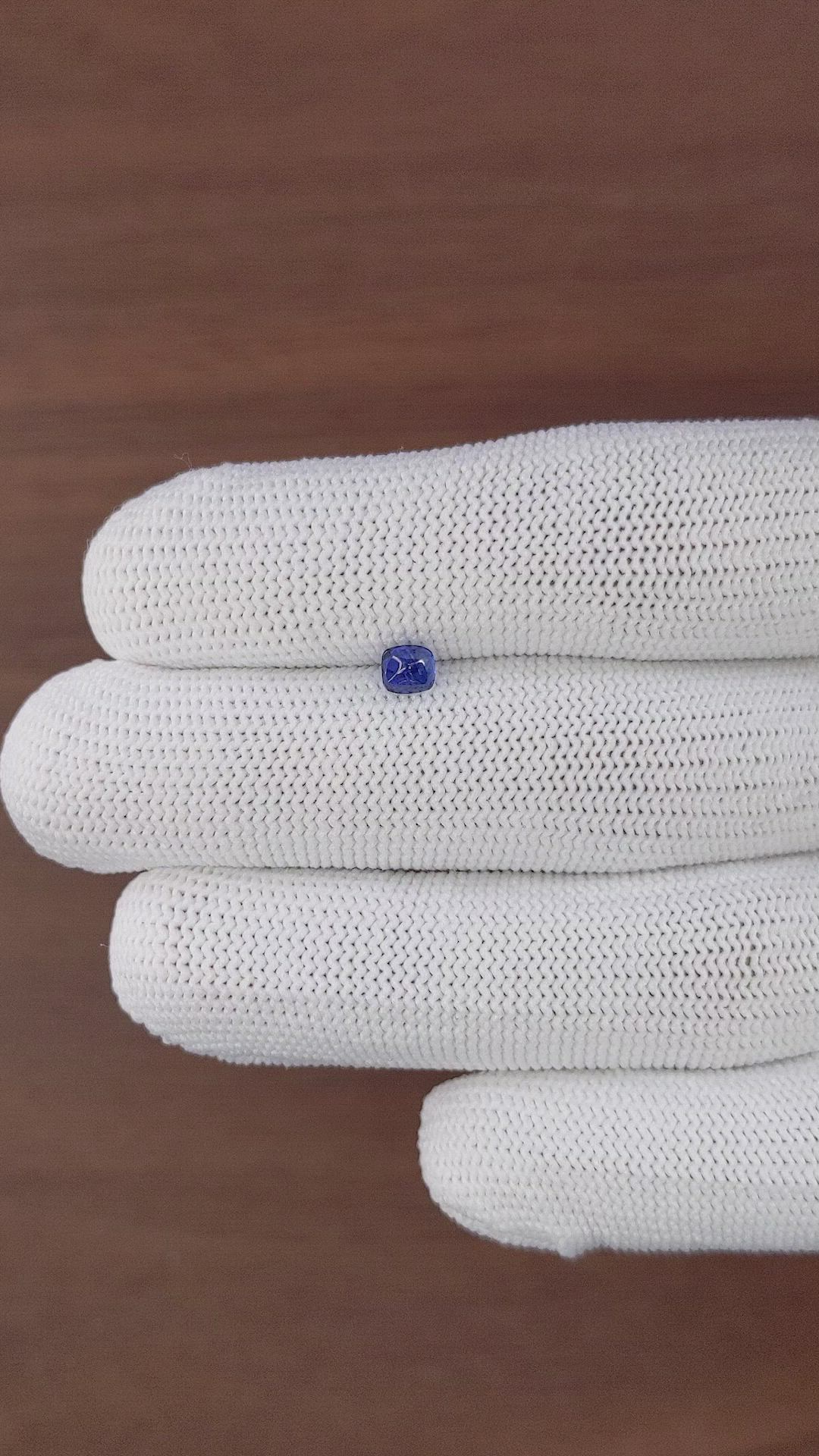 0.60 Ct. Blue Cabochon Sapphire from Tanzania Size Video