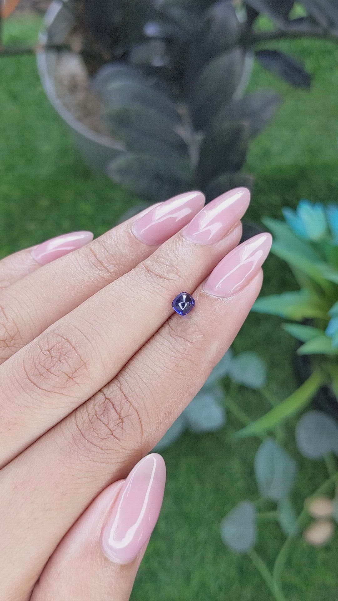 0.60 Ct. Blue Cabochon Sapphire from Tanzania Size Video