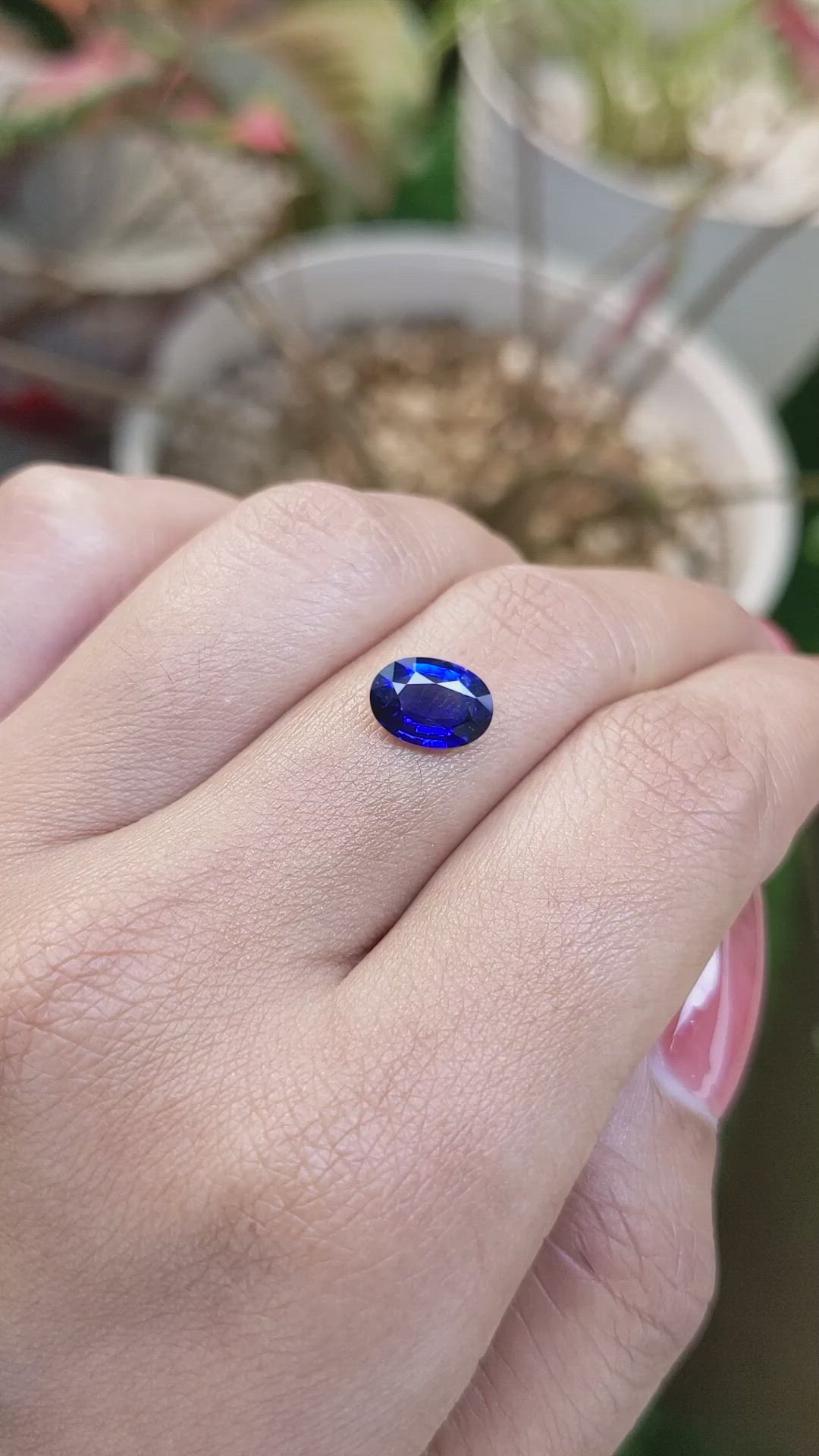 1.56 Ct. Blue Sapphire from Ceylon (Sri Lanka) Size Video