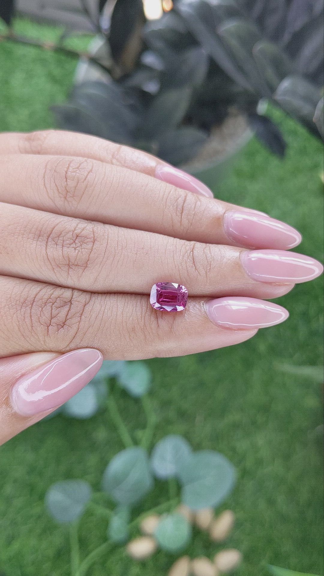 2.37 Ct. Purplish Pink Sapphire from Madagascar Size Video