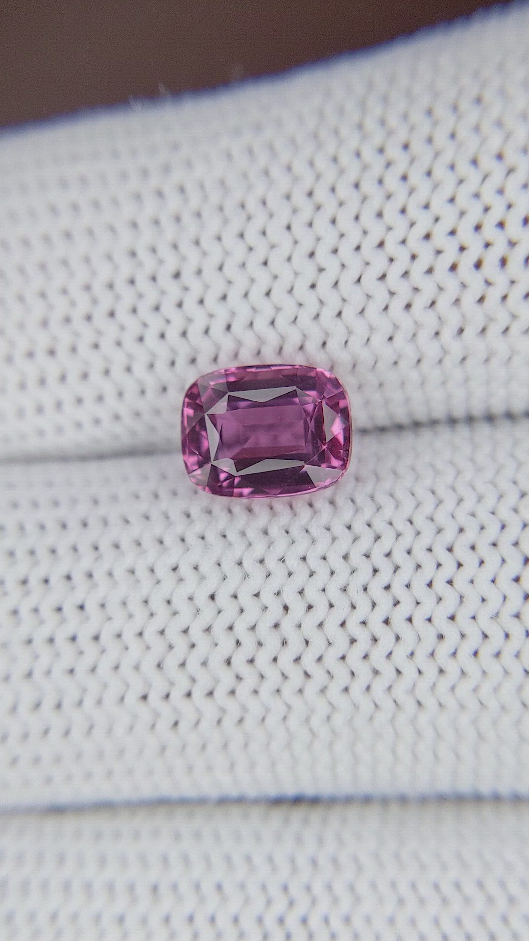 2.37 Ct. Purplish Pink Sapphire from Madagascar Size Video