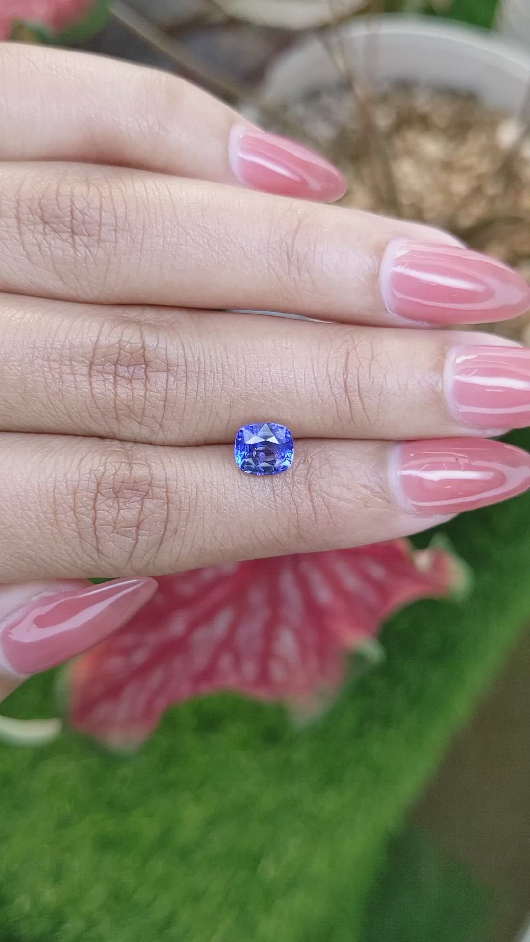 1.69 Ct. Blue Sapphire from Ceylon (Sri Lanka) Size Video
