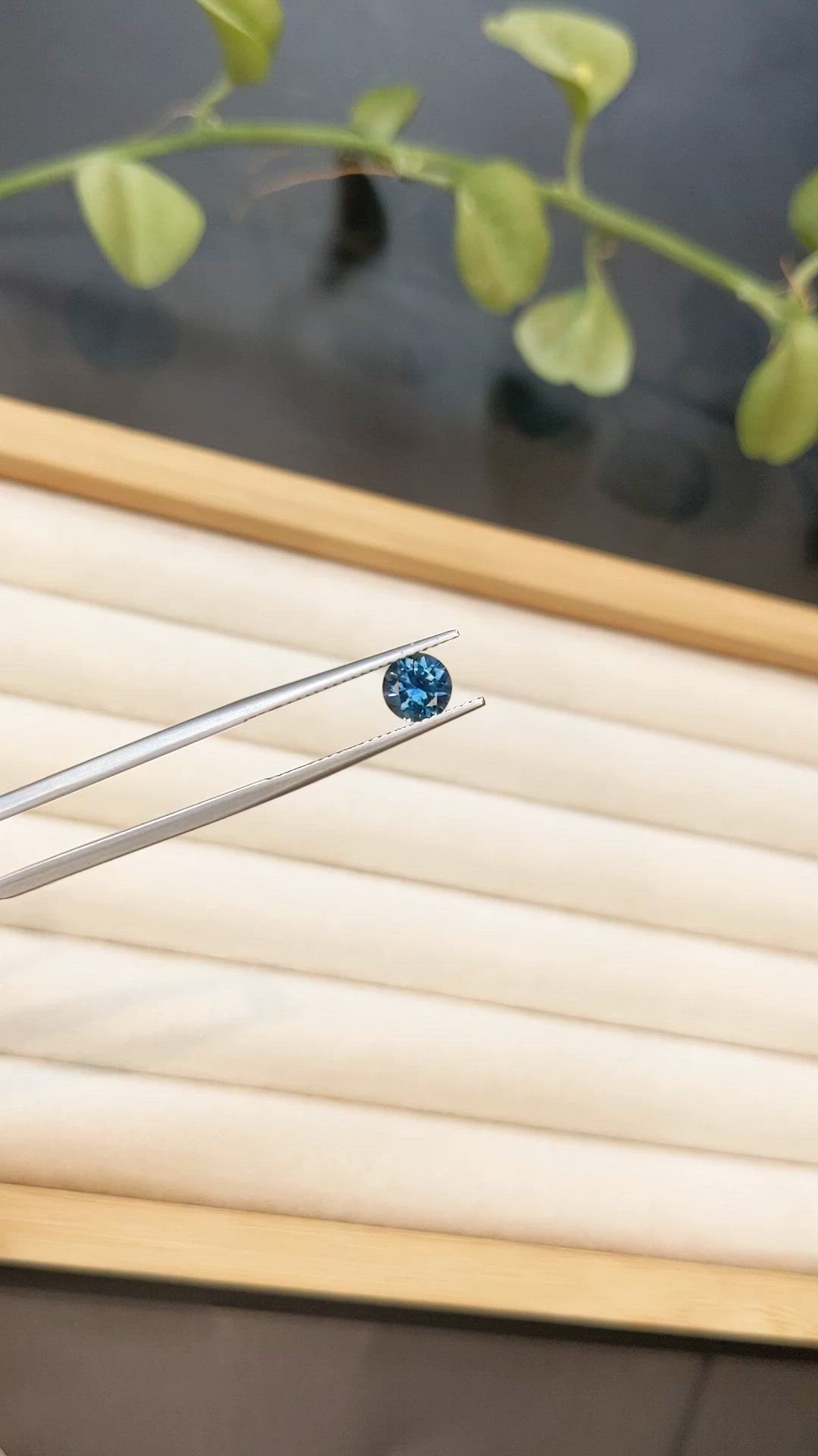 1.13 Ct. Bluish Green Sapphire from Montana Size Video