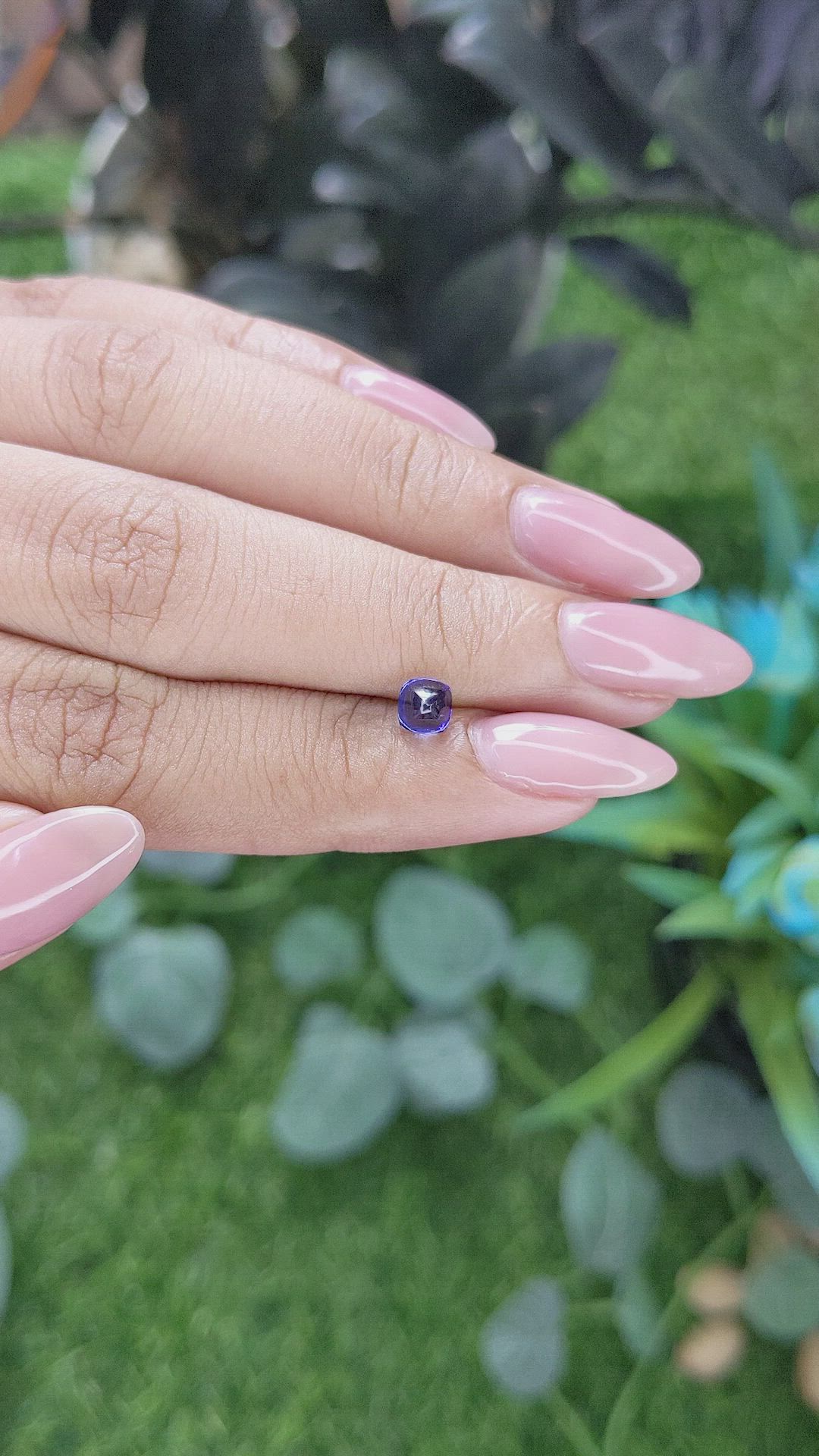 0.90 Ct. Blue Cabochon Sapphire from Madagascar Size Video