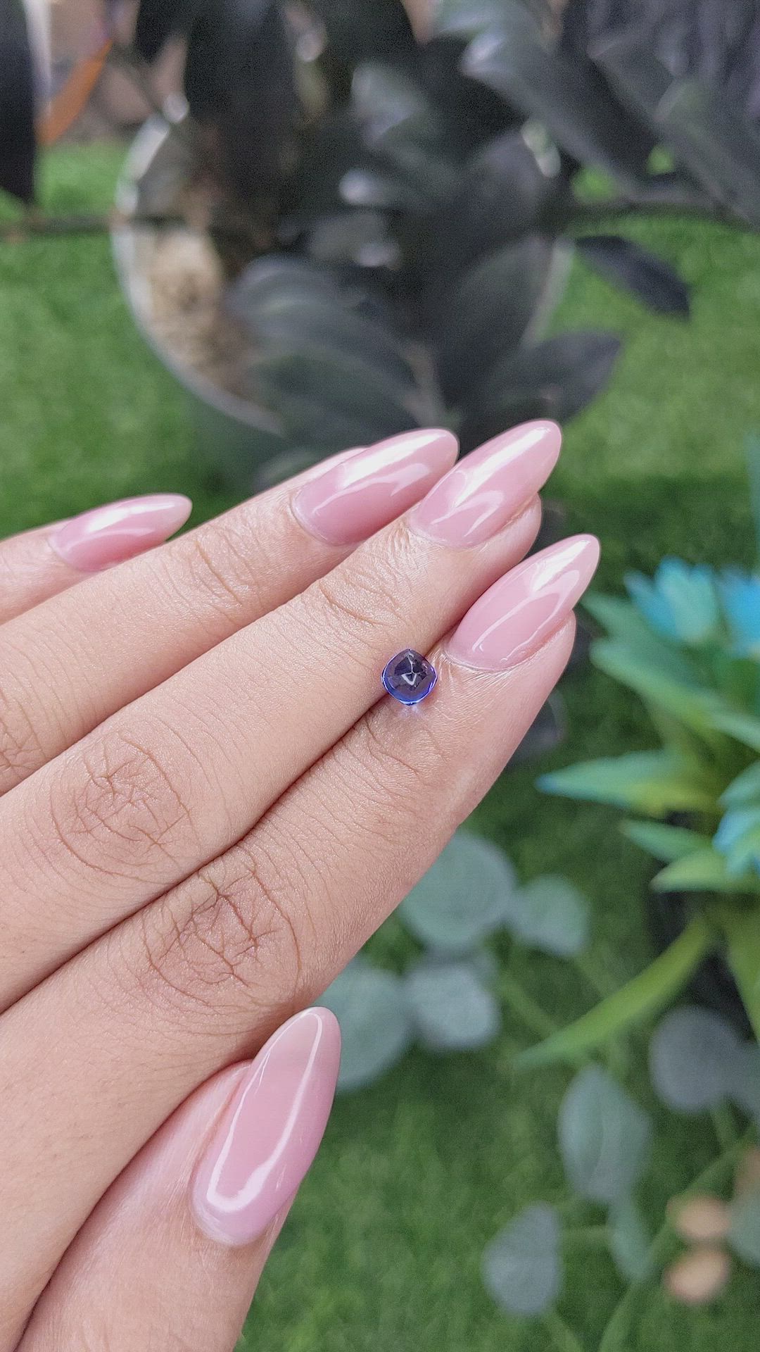 0.90 Ct. Blue Cabochon Sapphire from Madagascar Size Video