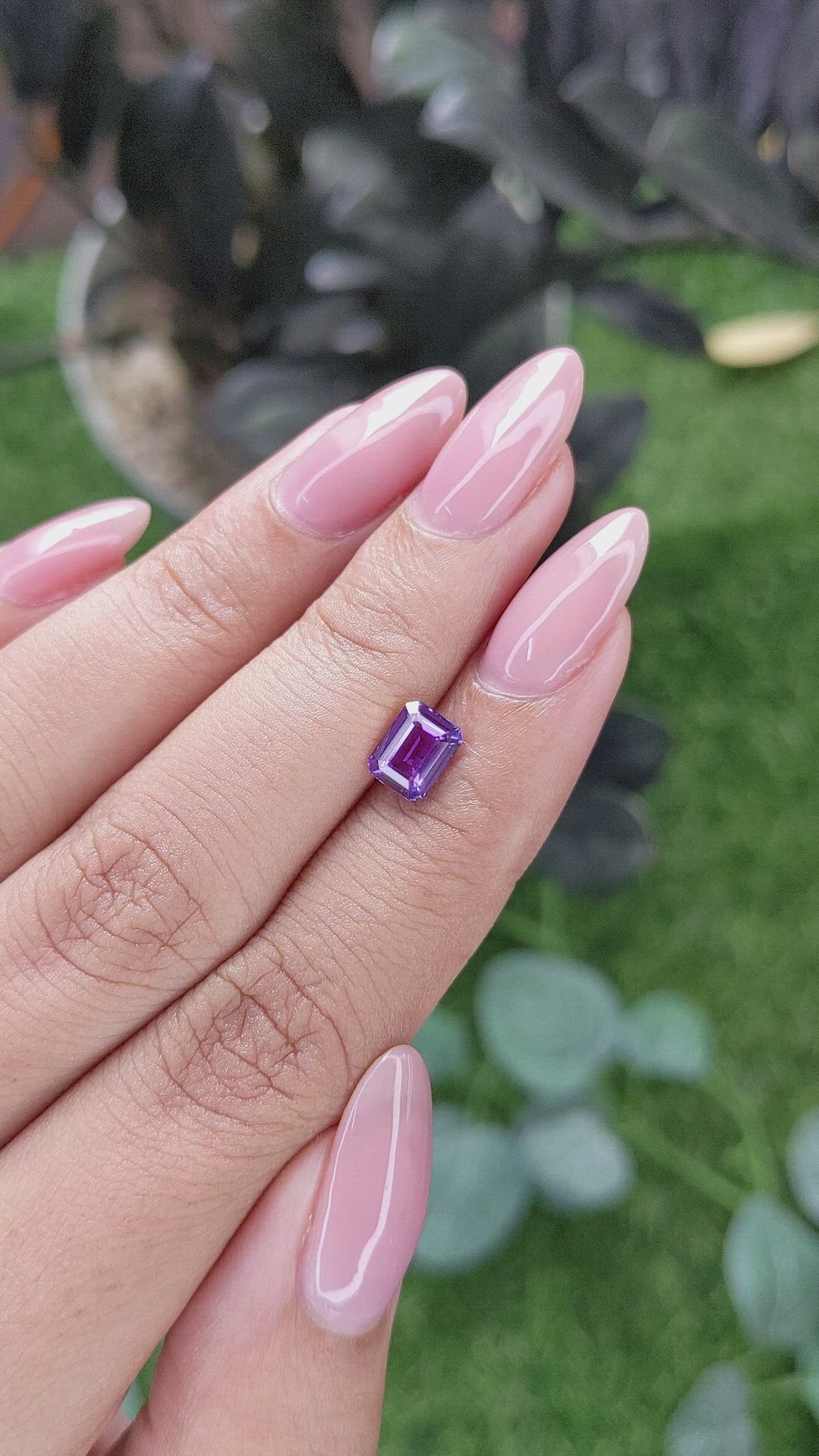 1.29 Ct. Purple Sapphire from Madagascar Size Video