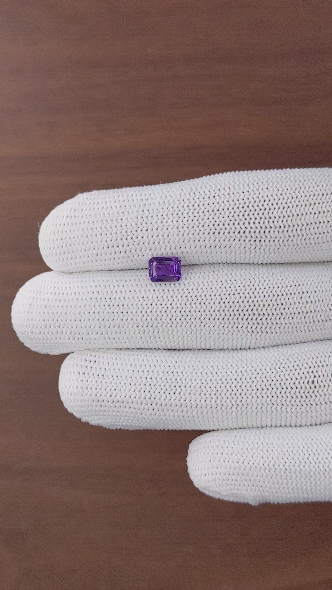 1.29 Ct. Purple Sapphire from Madagascar Size Video