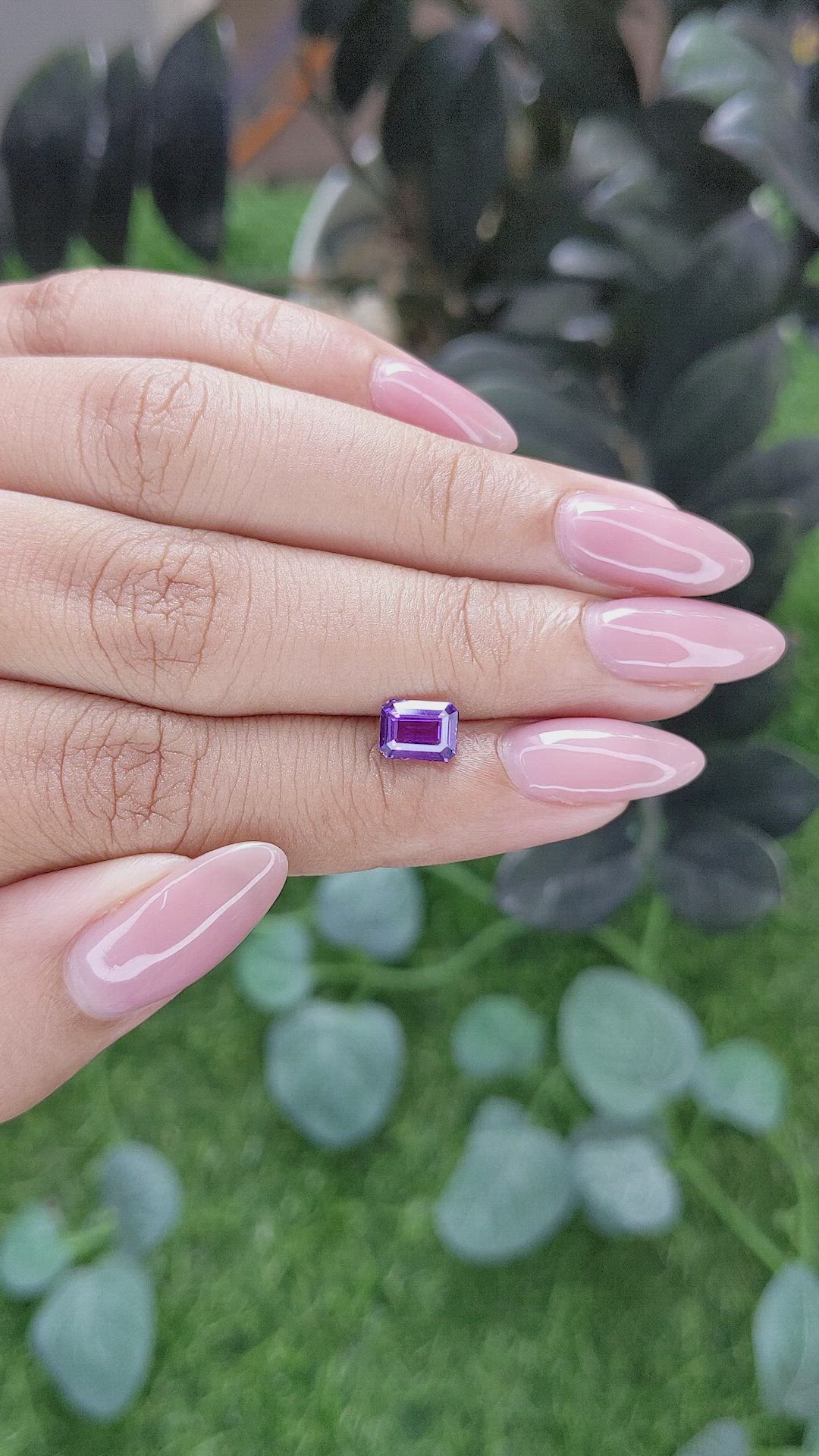 1.29 Ct. Purple Sapphire from Madagascar Size Video
