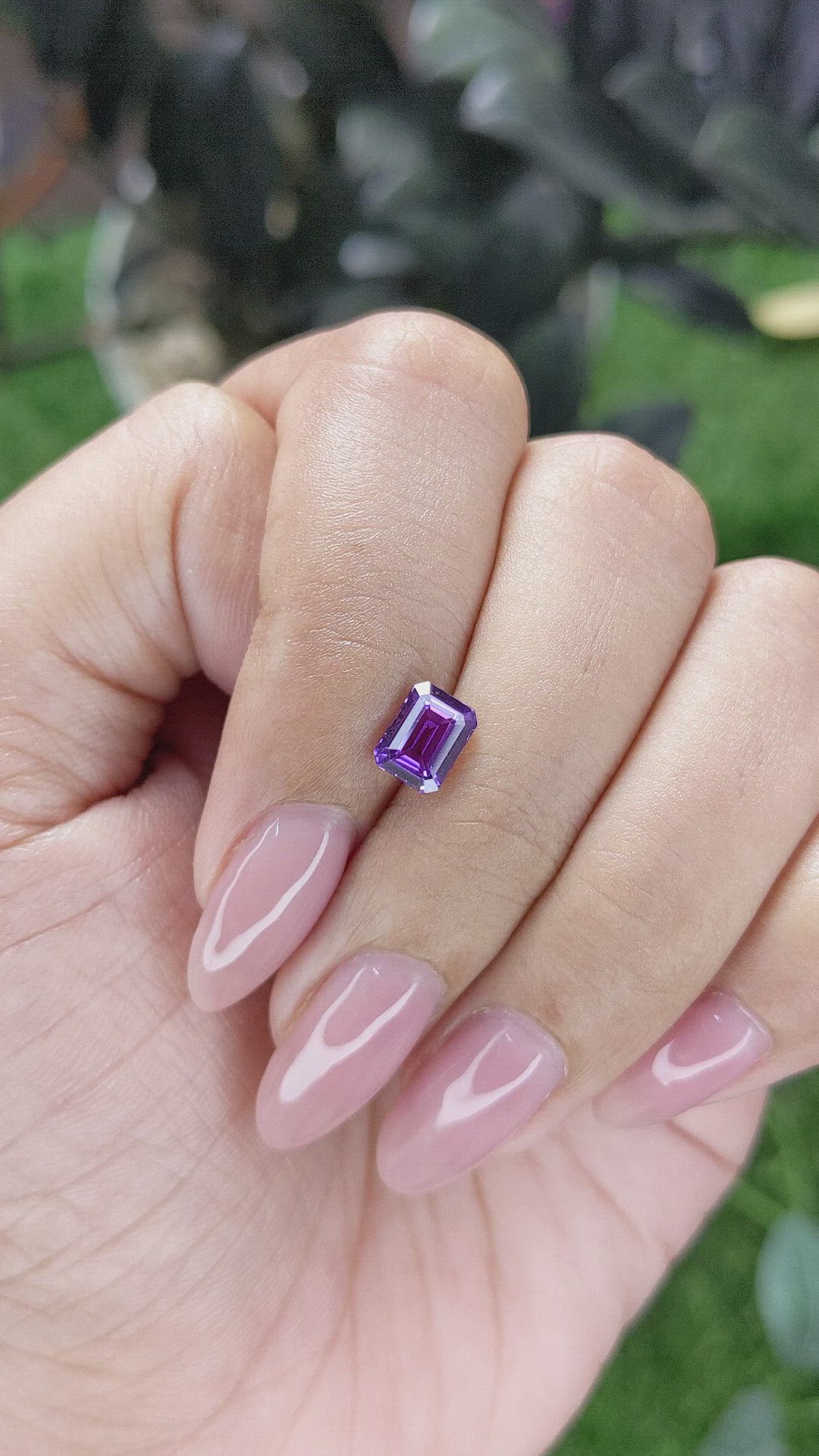 1.29 Ct. Purple Sapphire from Madagascar Size Video