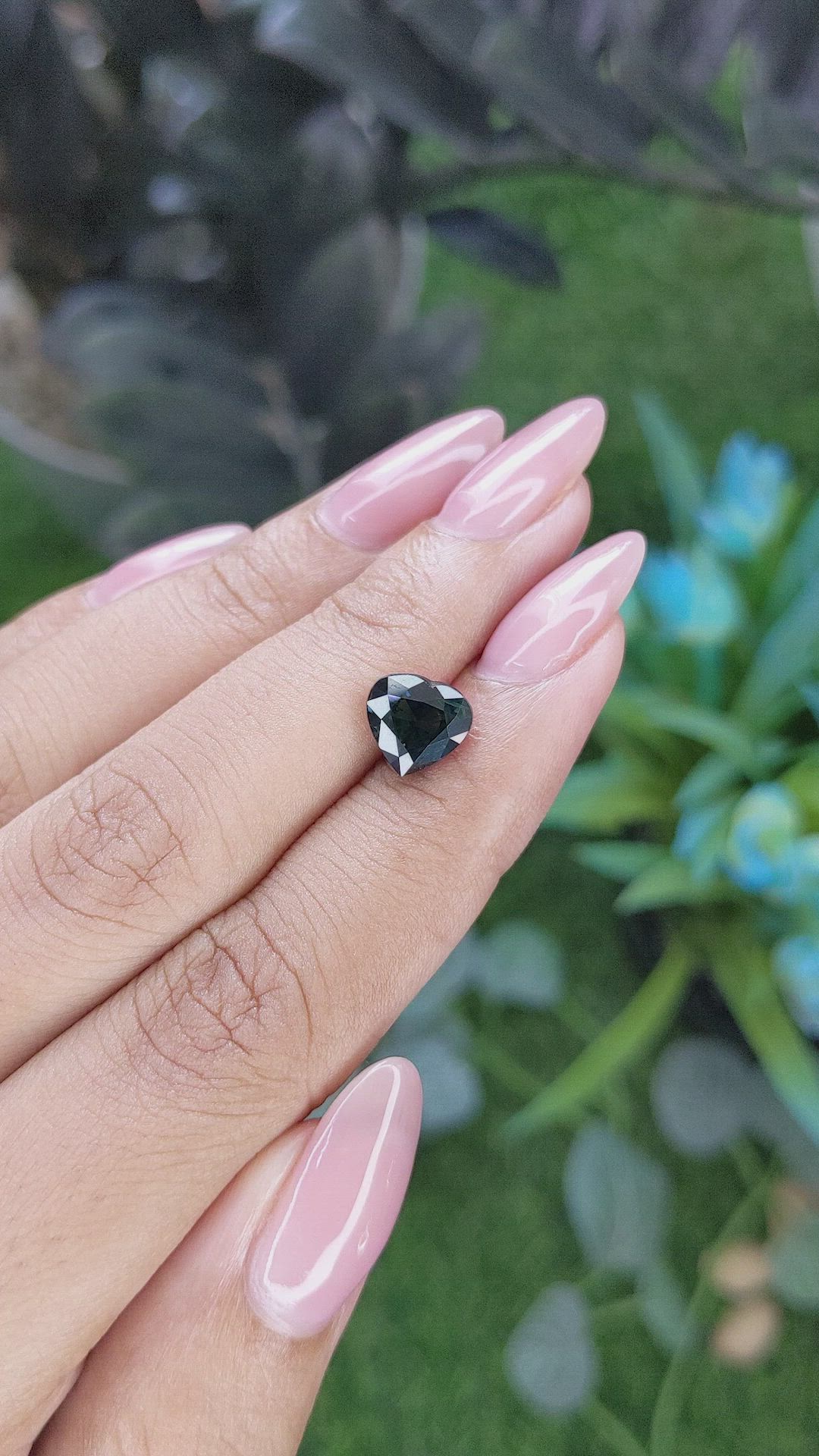 2.65 Ct. Bluish Green Sapphire from Madagascar Size Video