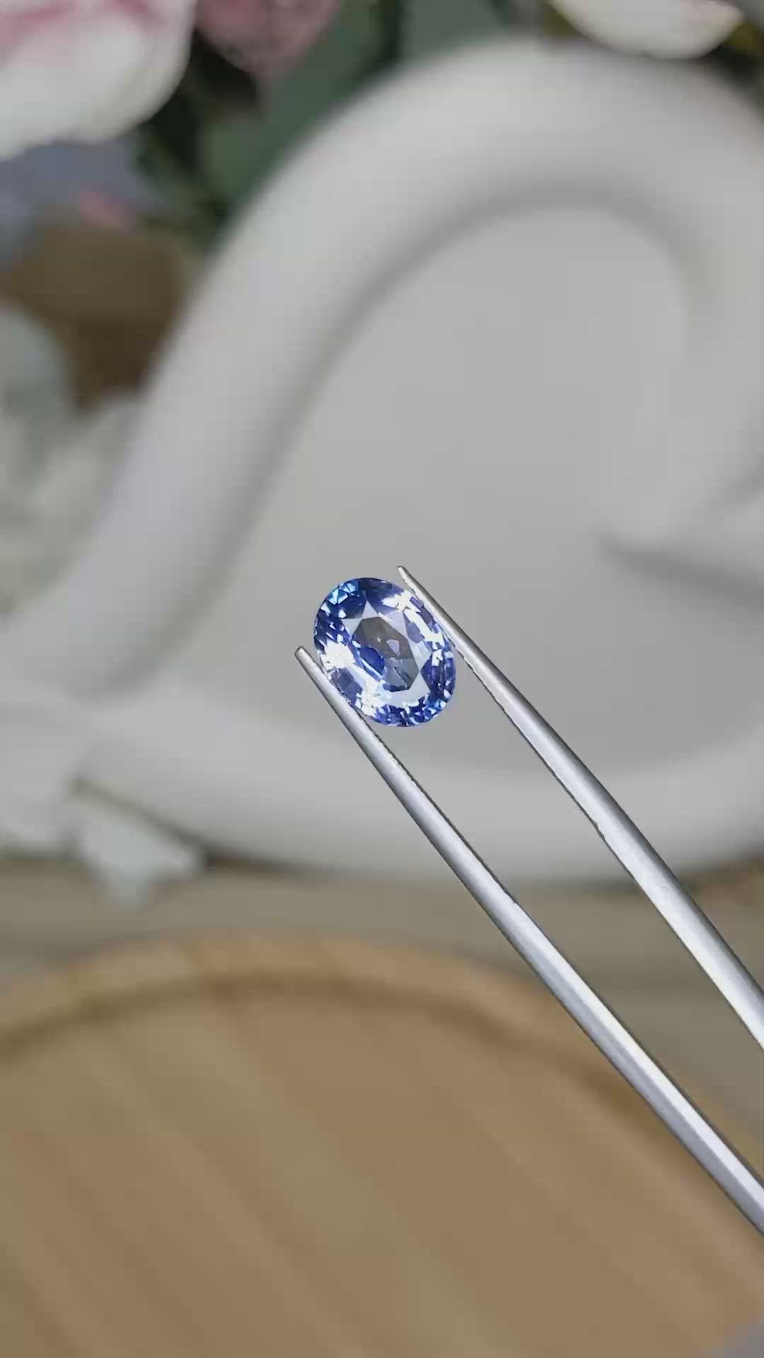 3.02 Ct. Blue Sapphire from Ceylon (Sri Lanka) Size Video