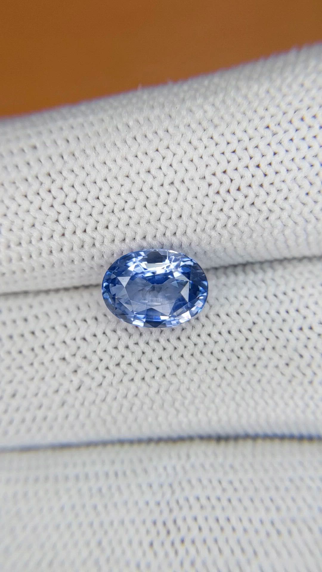 3.02 Ct. Blue Sapphire from Ceylon (Sri Lanka) Size Video