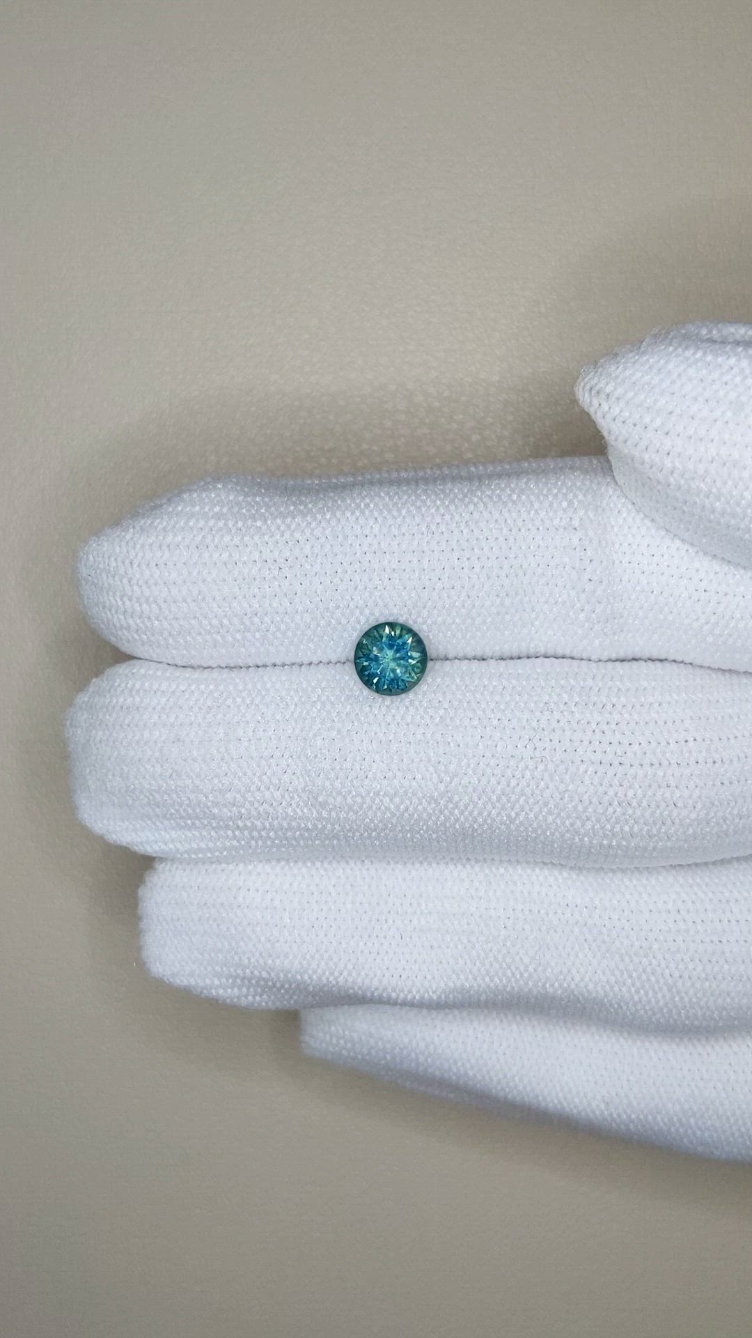 1.04 Ct. Bluish Green Sapphire from Montana Size Video