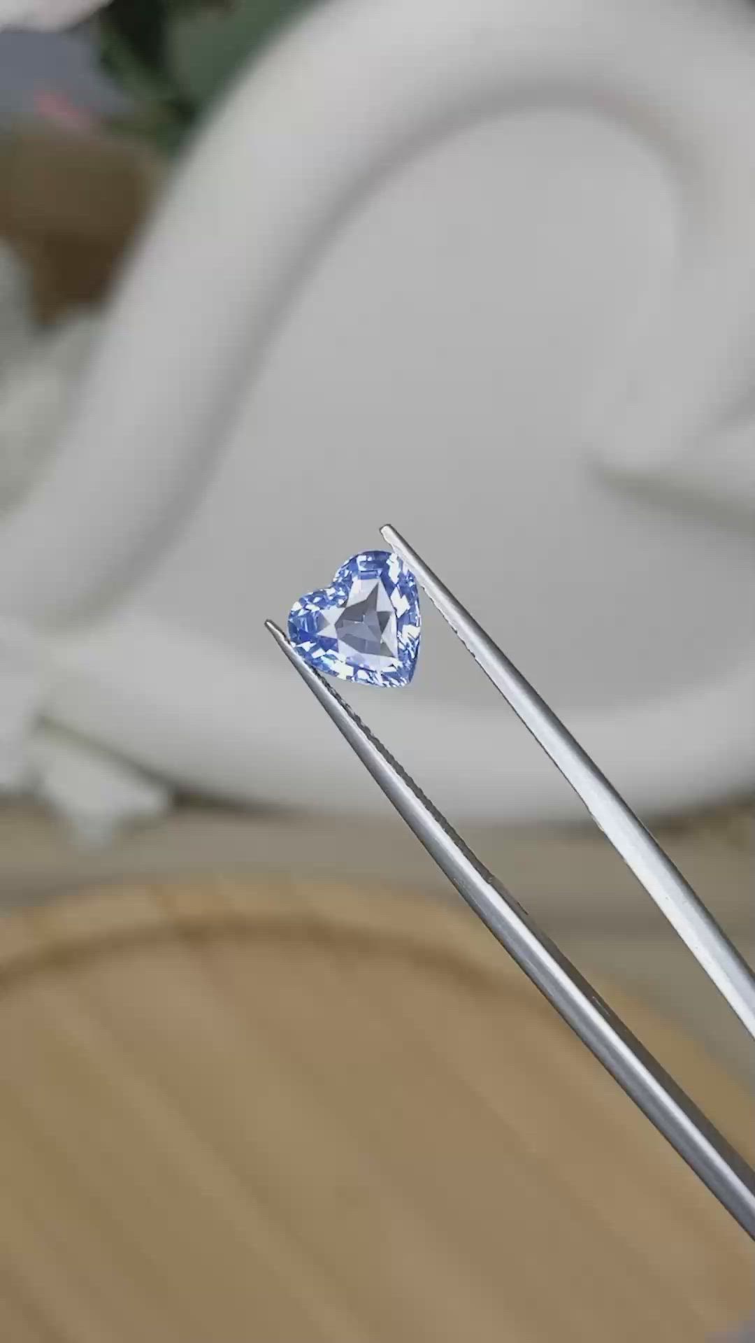 2.02 Ct. Blue Sapphire from Ceylon (Sri Lanka) Size Video
