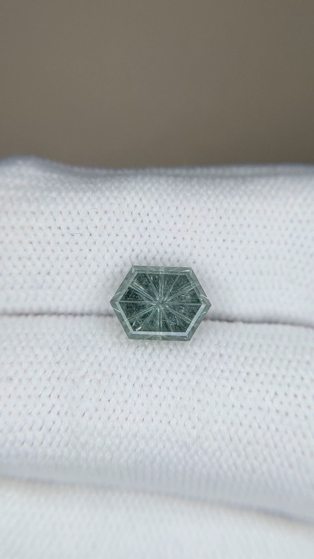 2.51 Ct. Greenish Blue Sapphire from Montana Size Video
