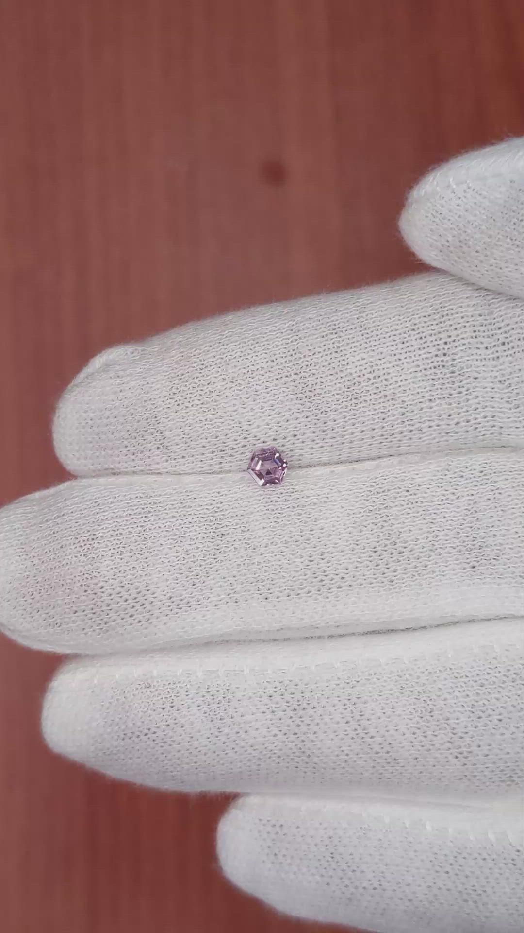 0.21 Ct. Purplish Pink Sapphire from Ceylon (Sri Lanka) Size Video