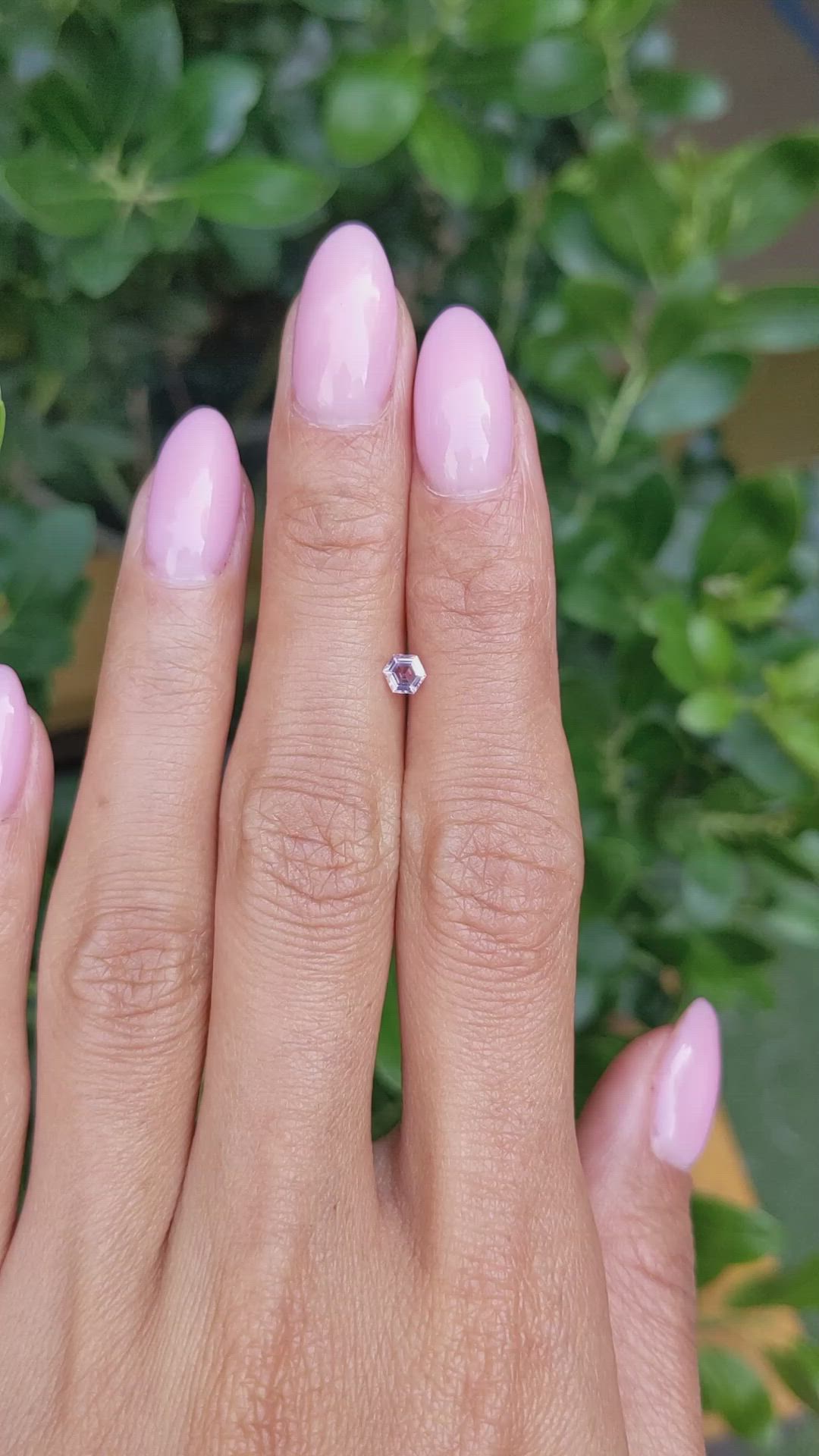 0.21 Ct. Purplish Pink Sapphire from Ceylon (Sri Lanka) Size Video