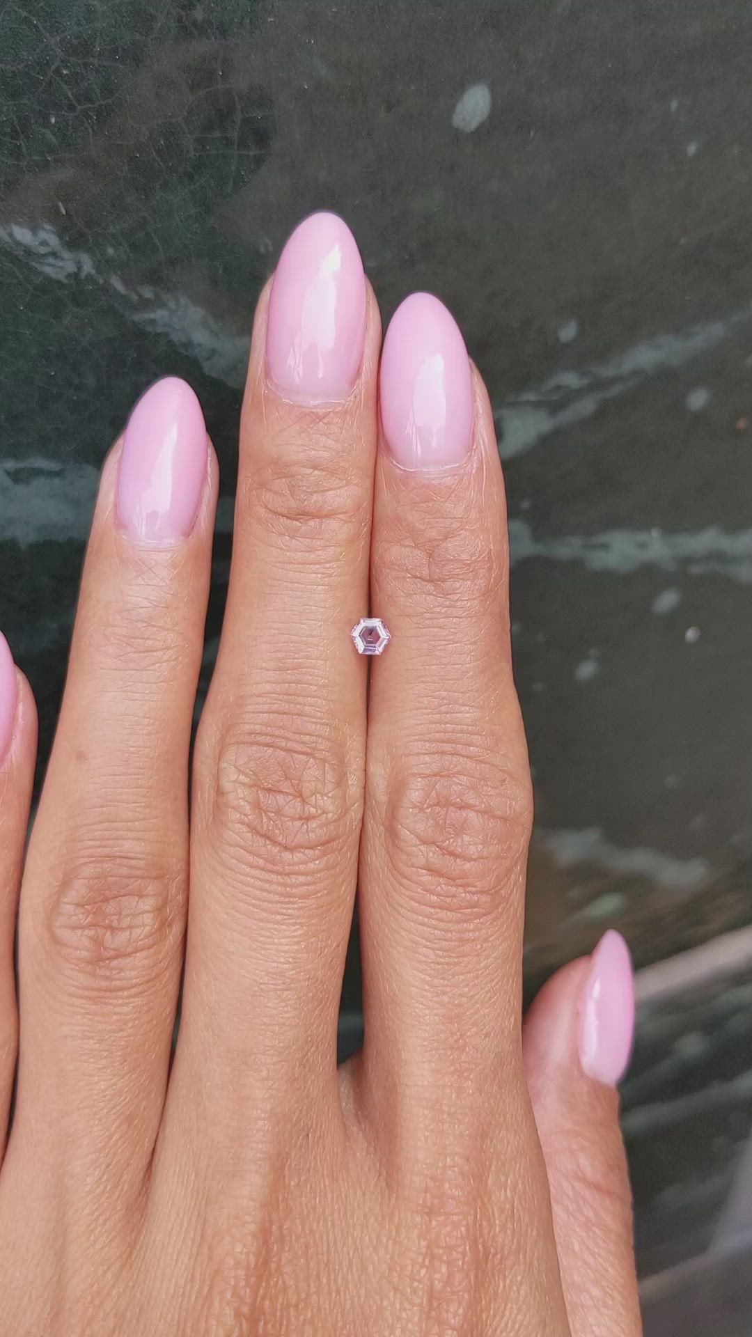 0.21 Ct. Purplish Pink Sapphire from Ceylon (Sri Lanka) Size Video