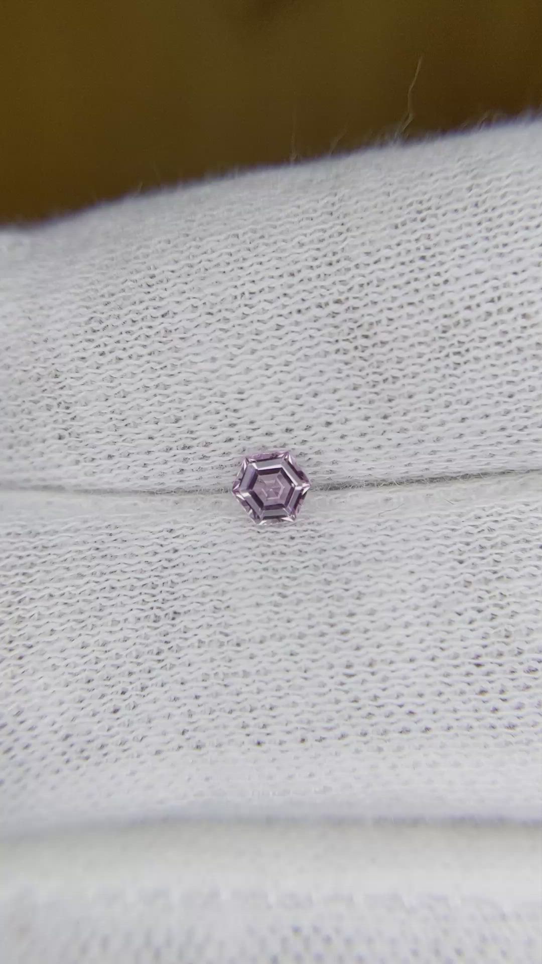 0.21 Ct. Purplish Pink Sapphire from Ceylon (Sri Lanka) Size Video