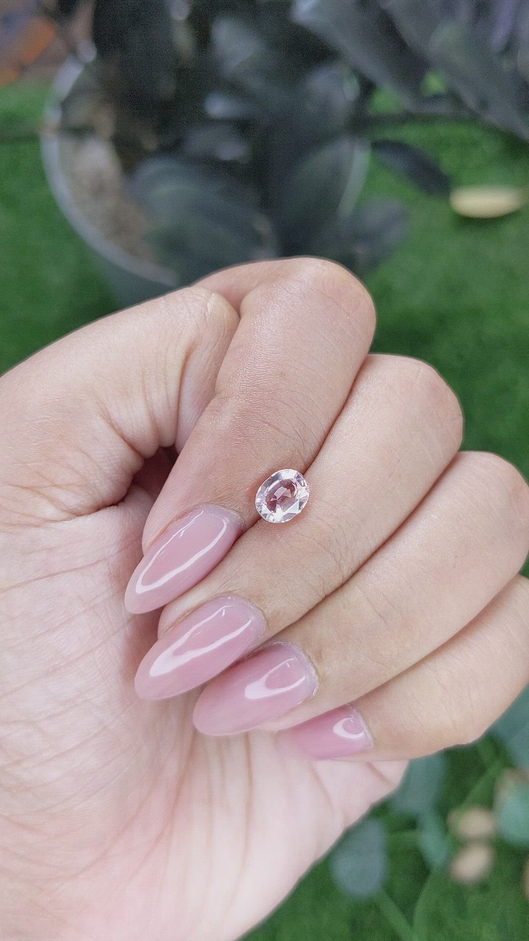 1.24 Ct. Peach Sapphire from Madagascar Size Video