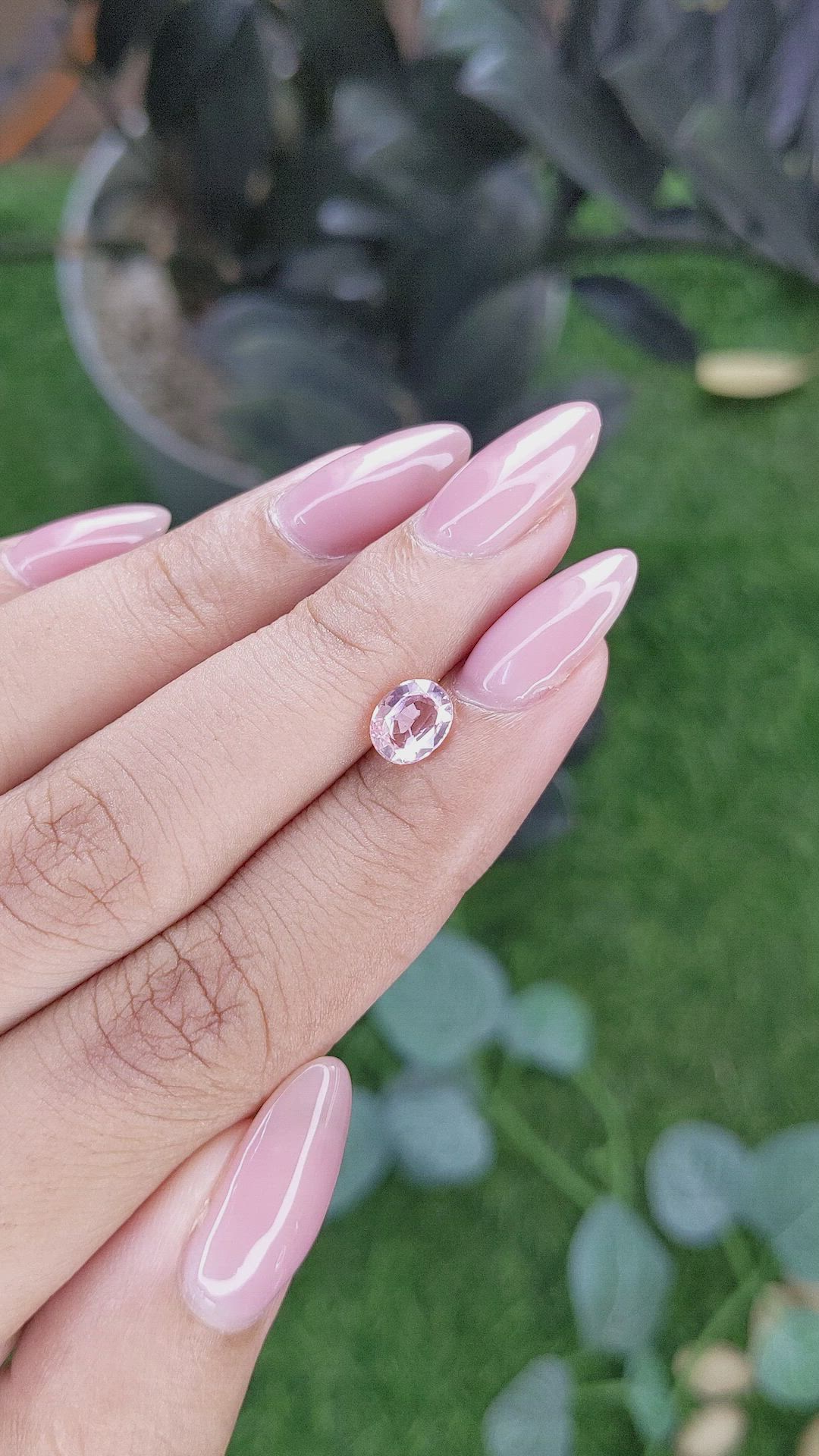 1.24 Ct. Peach Sapphire from Madagascar Size Video