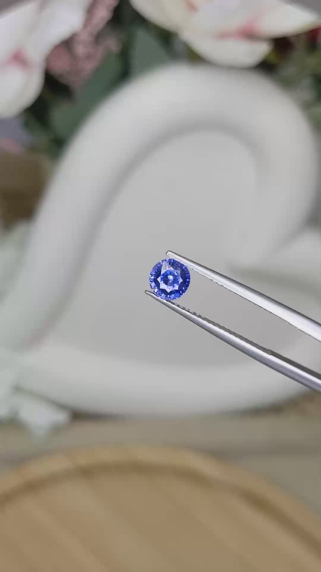 1.10 Ct. Blue Sapphire from Ceylon (Sri Lanka) Size Video