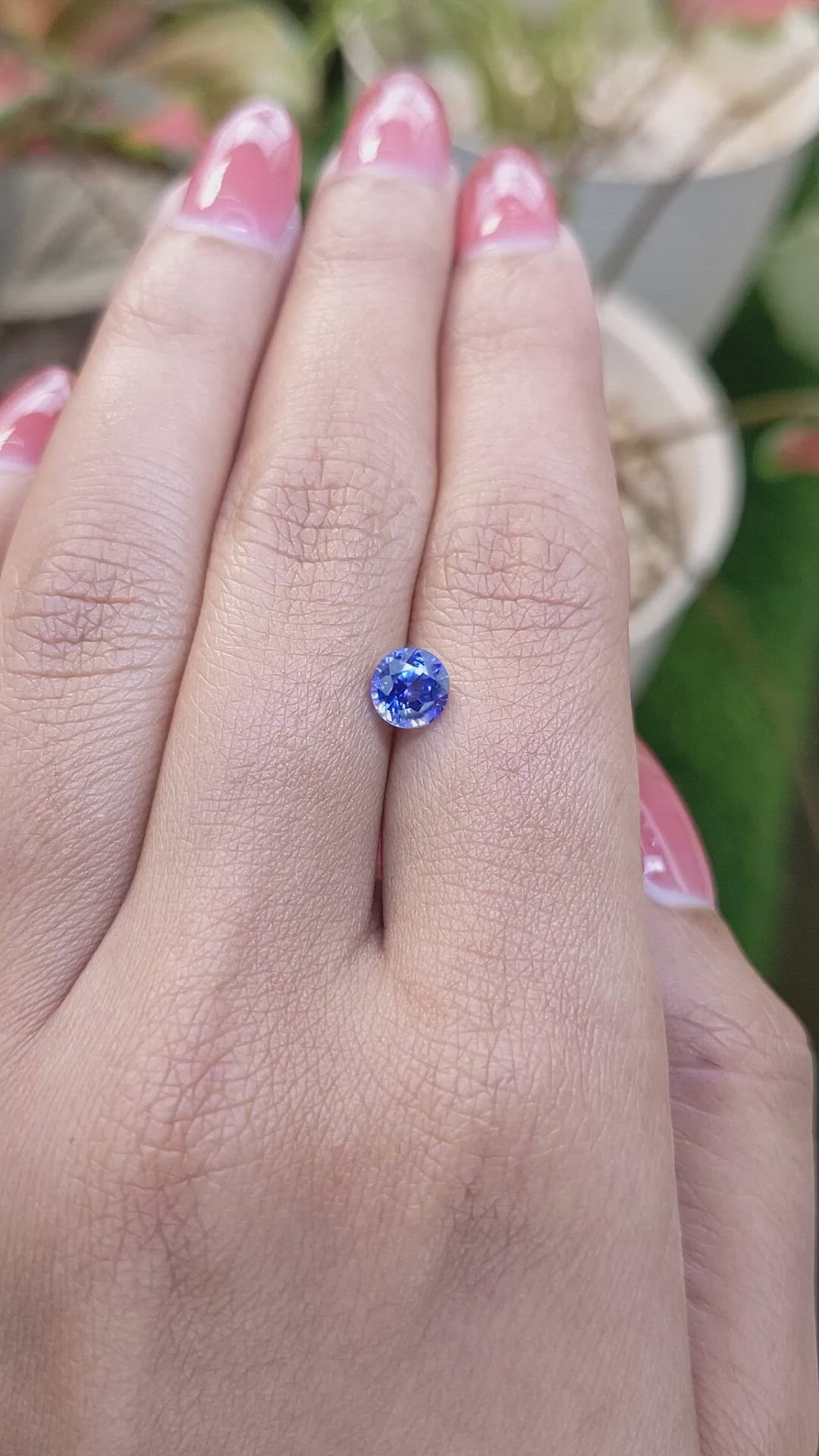 1.10 Ct. Blue Sapphire from Ceylon (Sri Lanka) Size Video