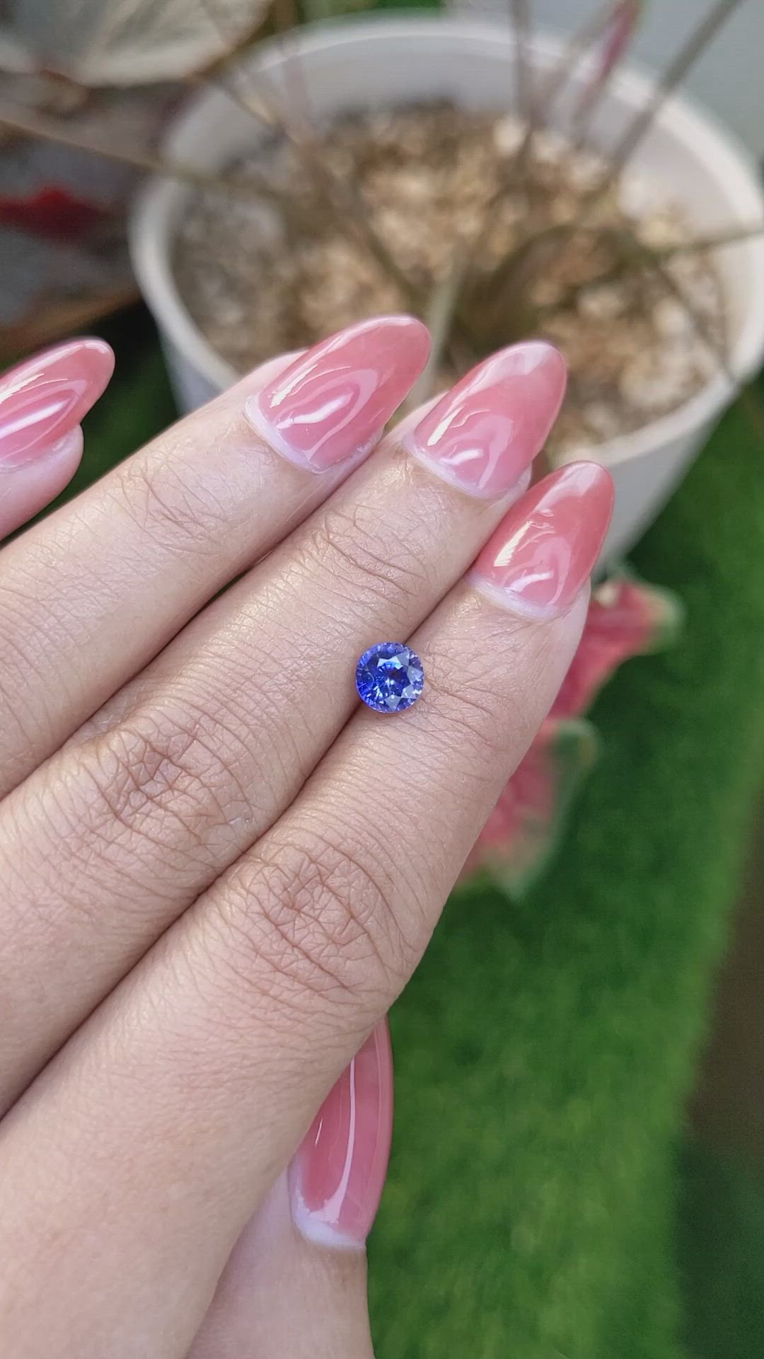 1.10 Ct. Blue Sapphire from Ceylon (Sri Lanka) Size Video