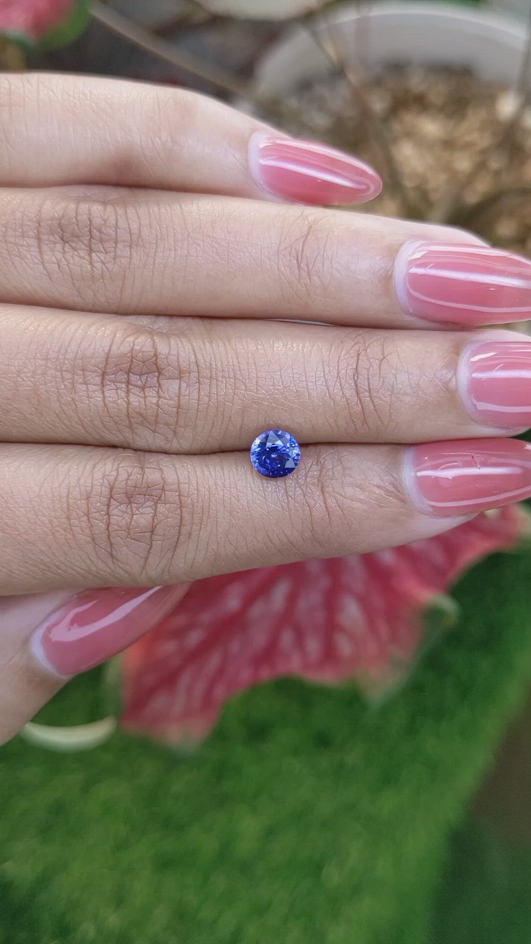 1.10 Ct. Blue Sapphire from Ceylon (Sri Lanka) Size Video