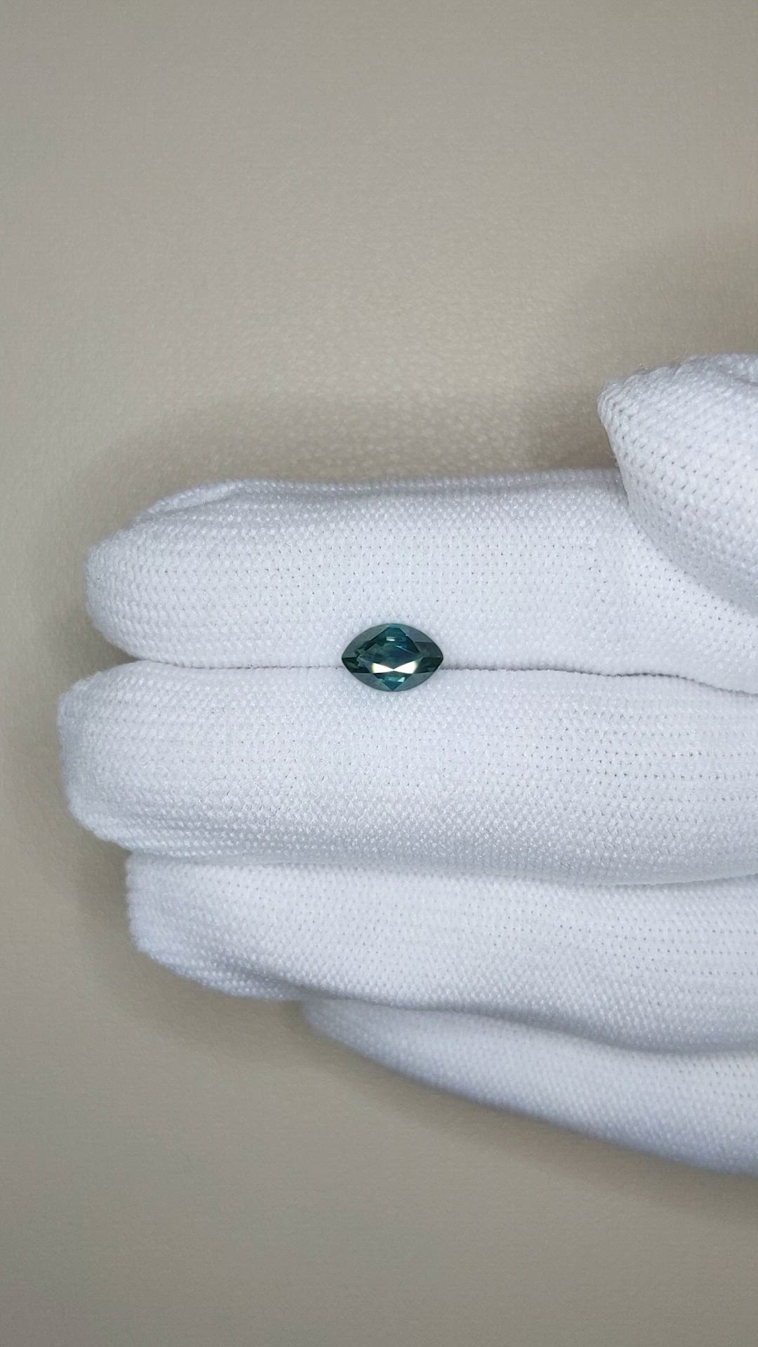 1.38 Ct. Bluish Green Sapphire from Montana Size Video
