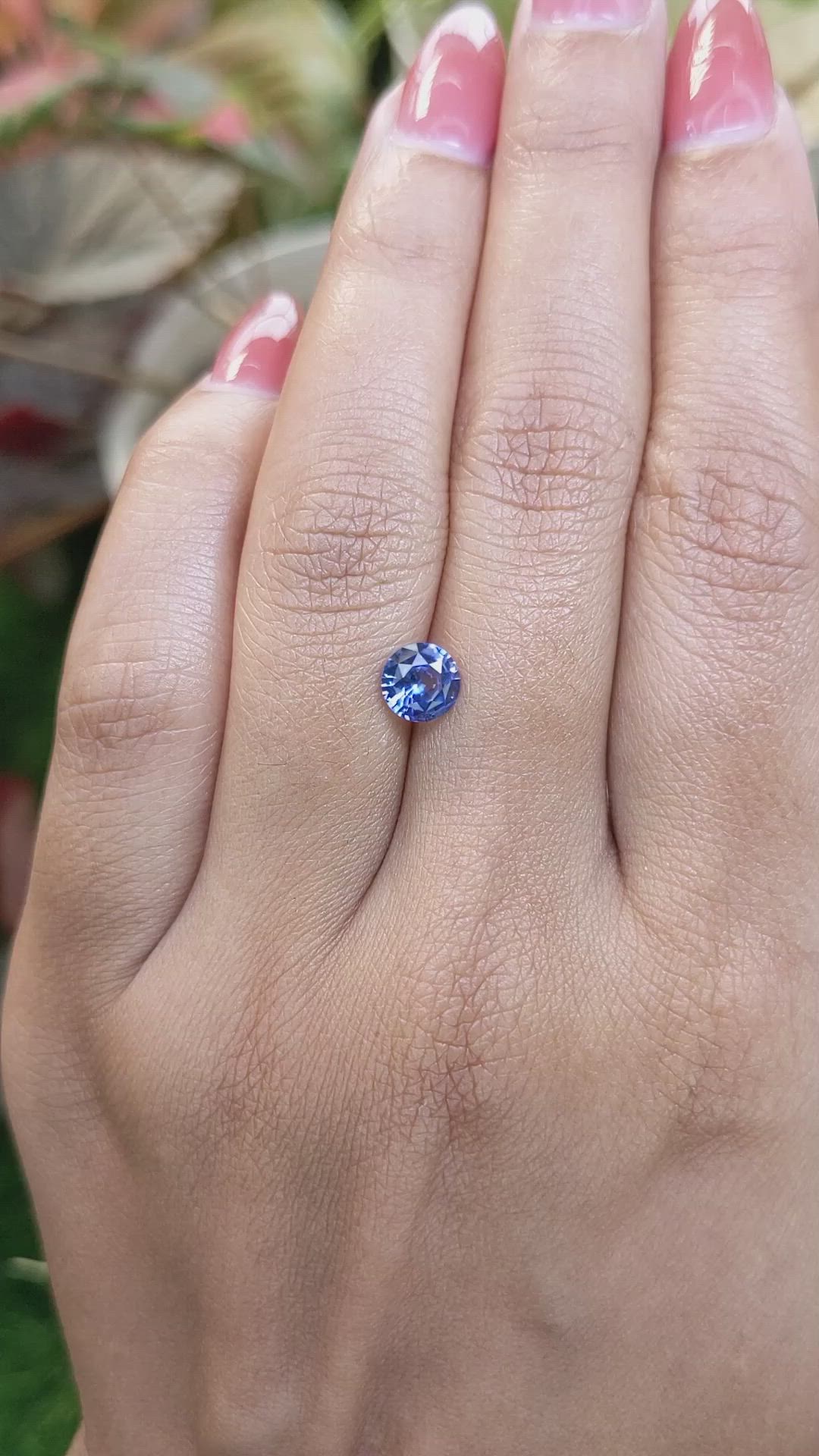 1.03 Ct. Blue Sapphire from Ceylon (Sri Lanka) Size Video
