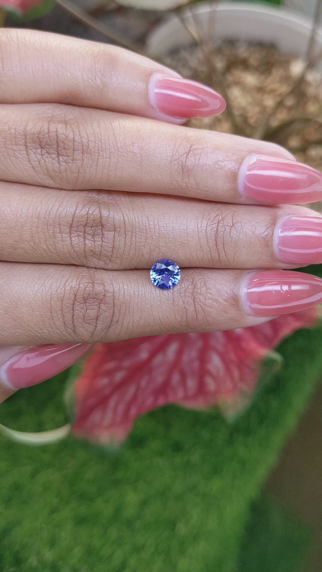 1.03 Ct. Blue Sapphire from Ceylon (Sri Lanka) Size Video