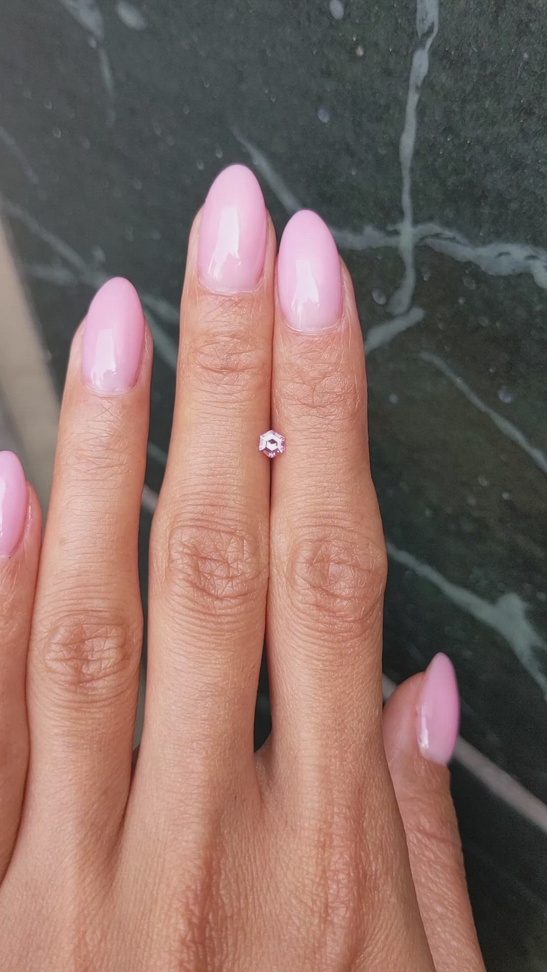 0.22 Ct. Reddish Pink Sapphire from Ceylon (Sri Lanka) Size Video