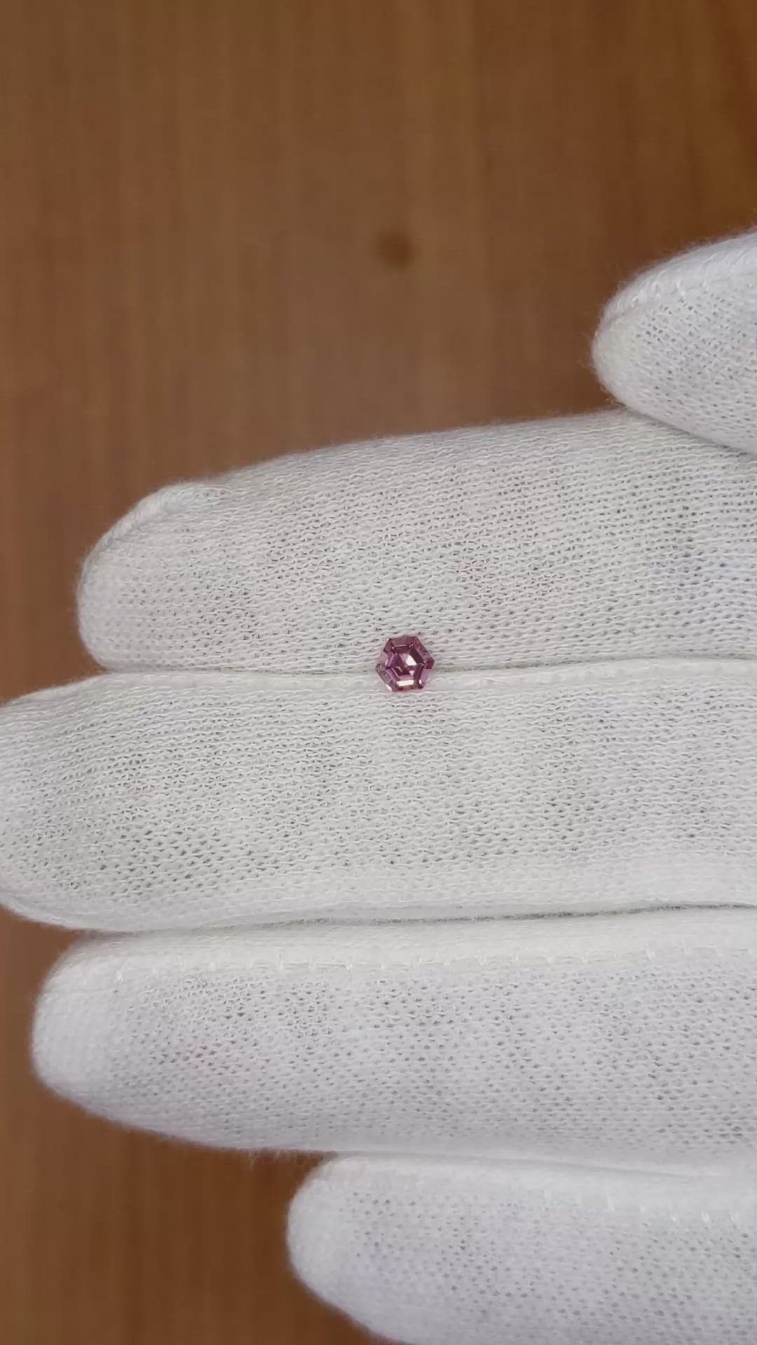 0.22 Ct. Reddish Pink Sapphire from Ceylon (Sri Lanka) Size Video