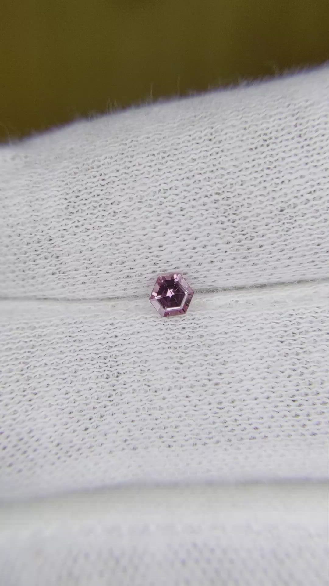 0.22 Ct. Reddish Pink Sapphire from Ceylon (Sri Lanka) Size Video