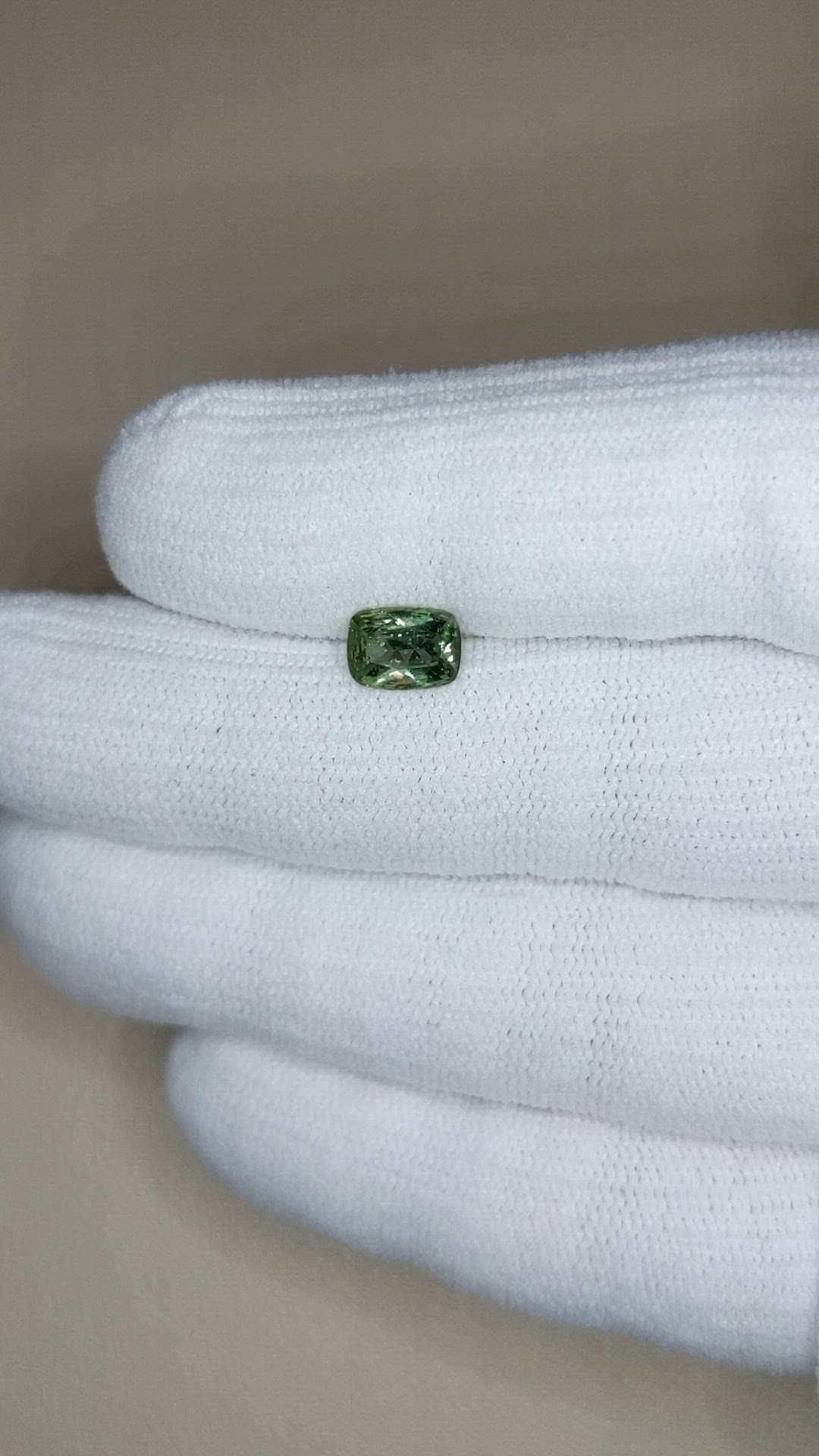 1.01 Ct. Green Sapphire from Montana Size Video