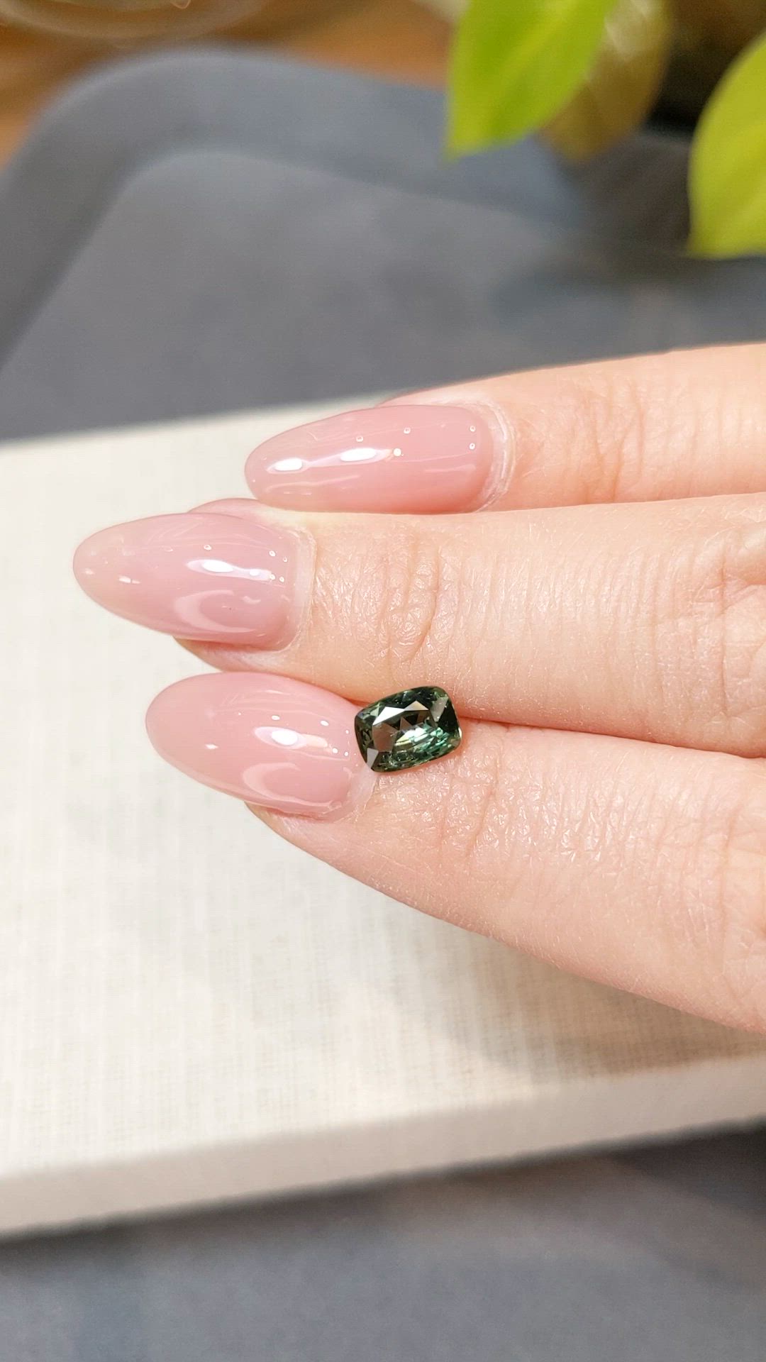 1.01 Ct. Green Sapphire from Montana Size Video