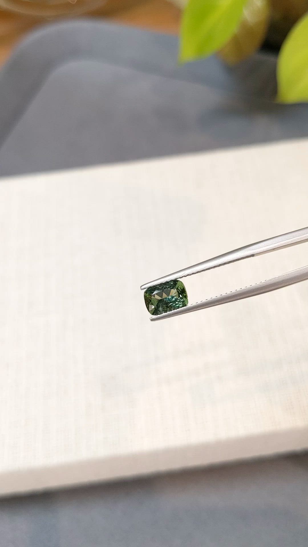 1.01 Ct. Green Sapphire from Montana Size Video