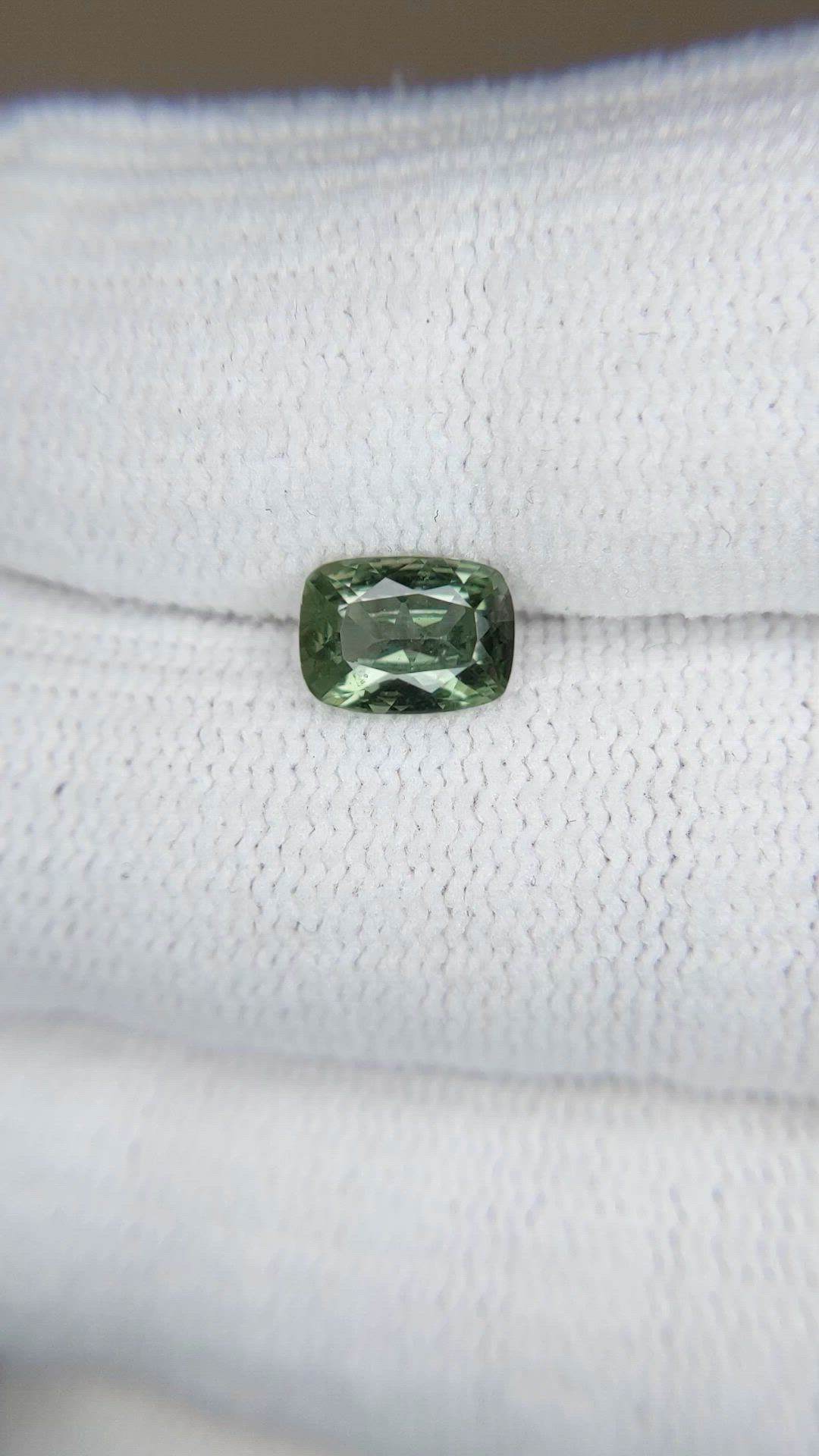 1.01 Ct. Green Sapphire from Montana Size Video
