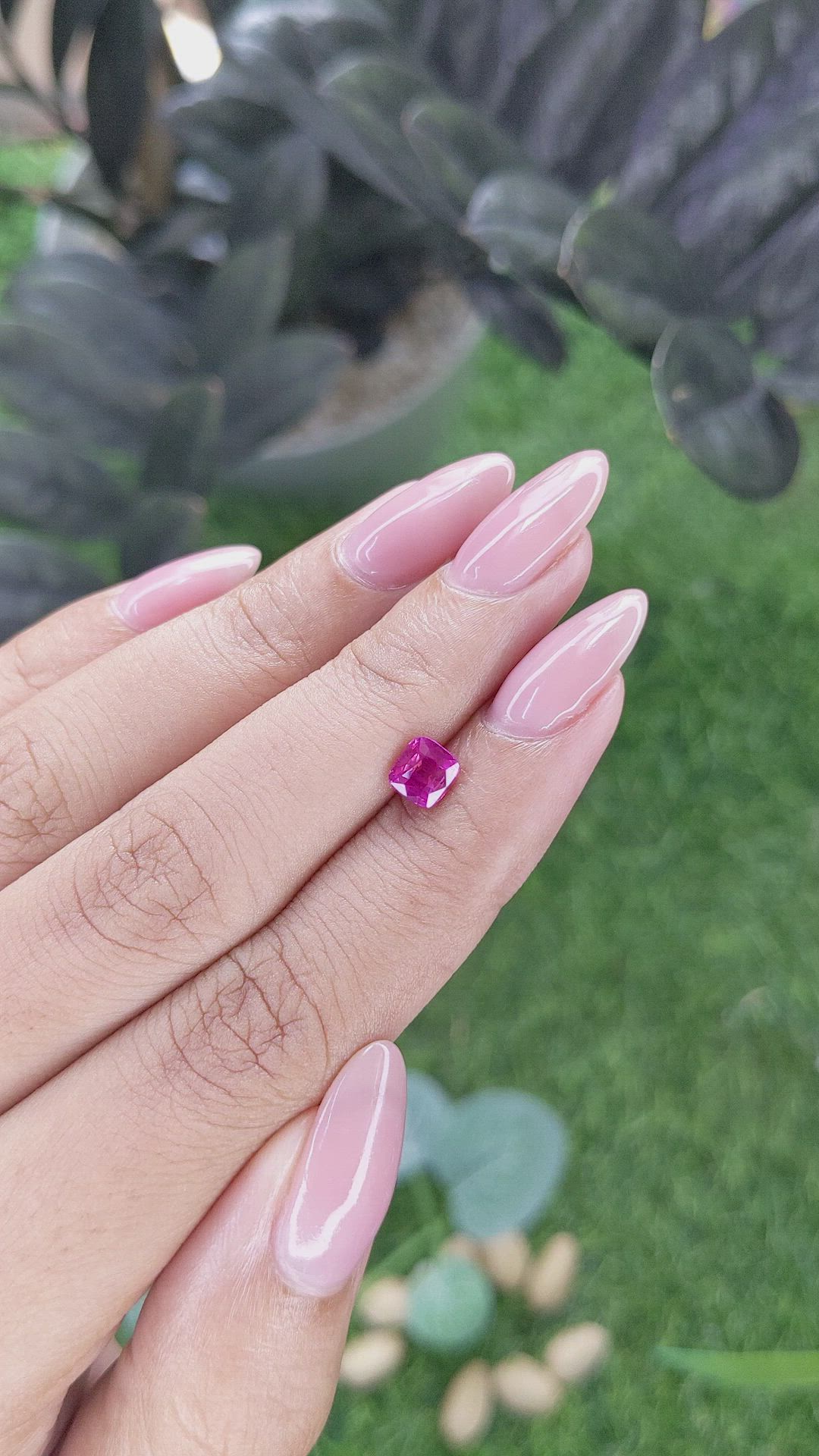 0.82 Ct. Pink Sapphire from Madagascar Size Video