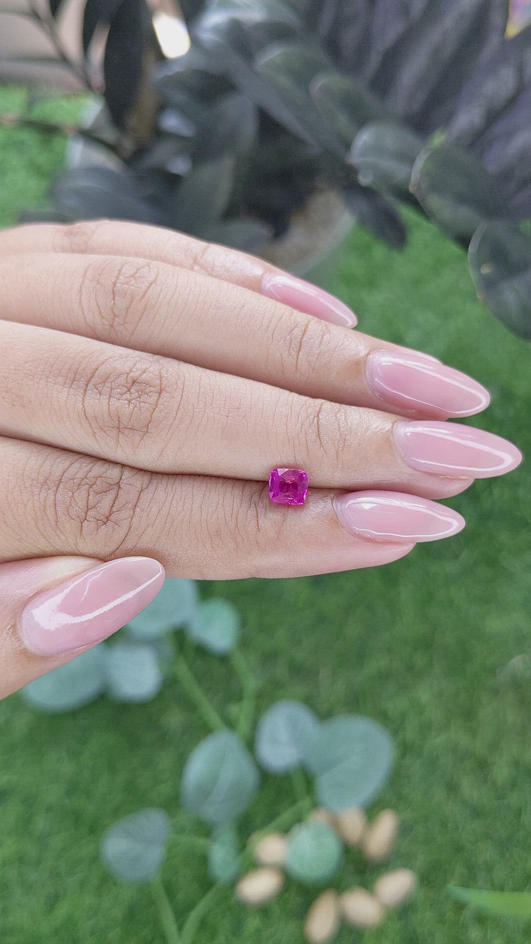 0.82 Ct. Pink Sapphire from Madagascar Size Video