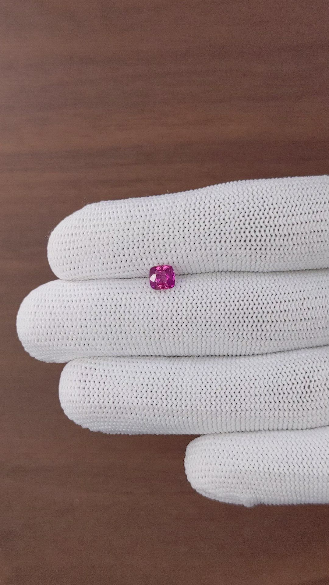 0.82 Ct. Pink Sapphire from Madagascar Size Video