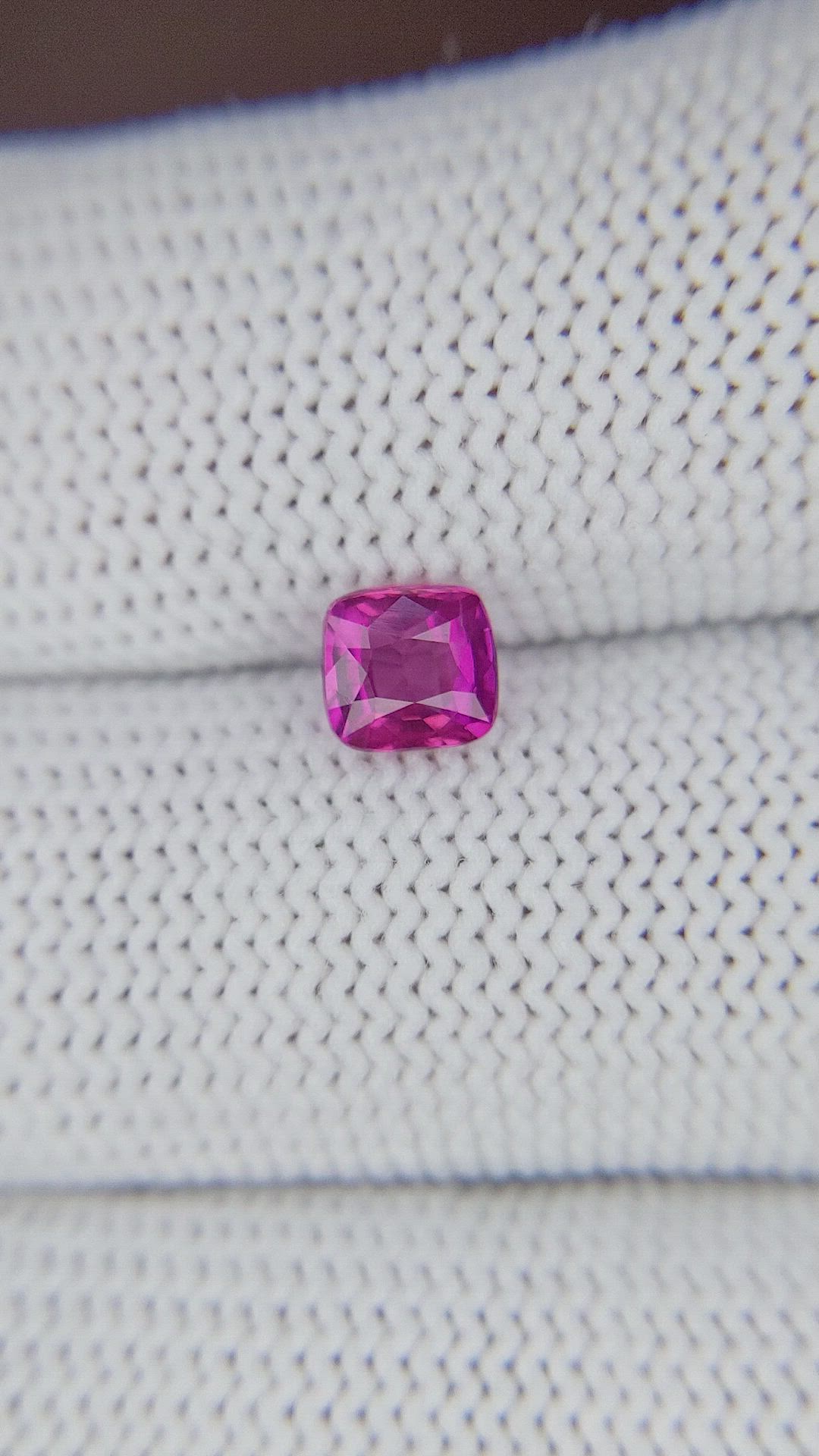 0.82 Ct. Pink Sapphire from Madagascar Size Video