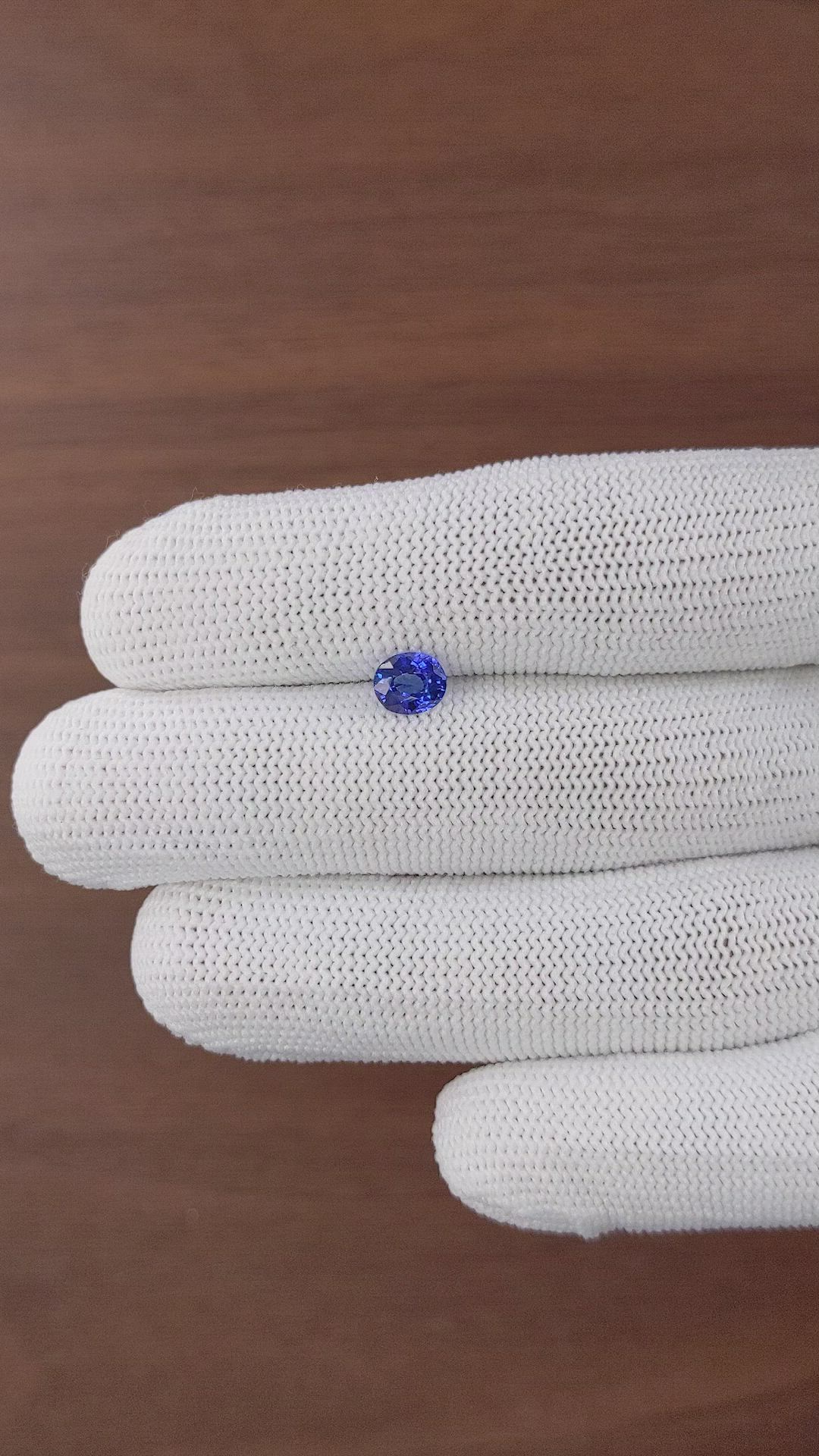 0.98 Ct. Blue Sapphire from Tanzania Size Video