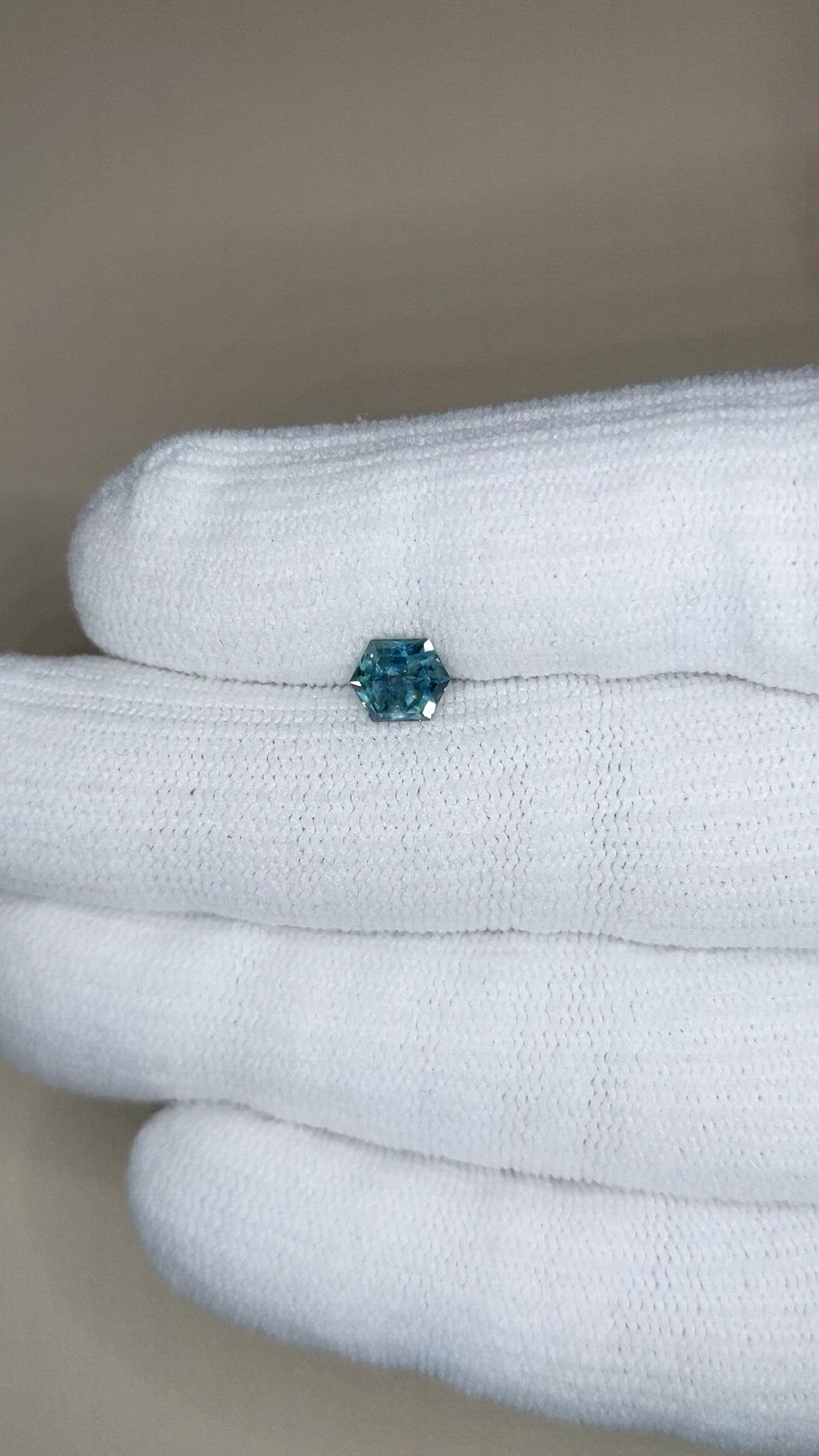 0.96 Ct. Bluish Green Sapphire from Montana Size Video