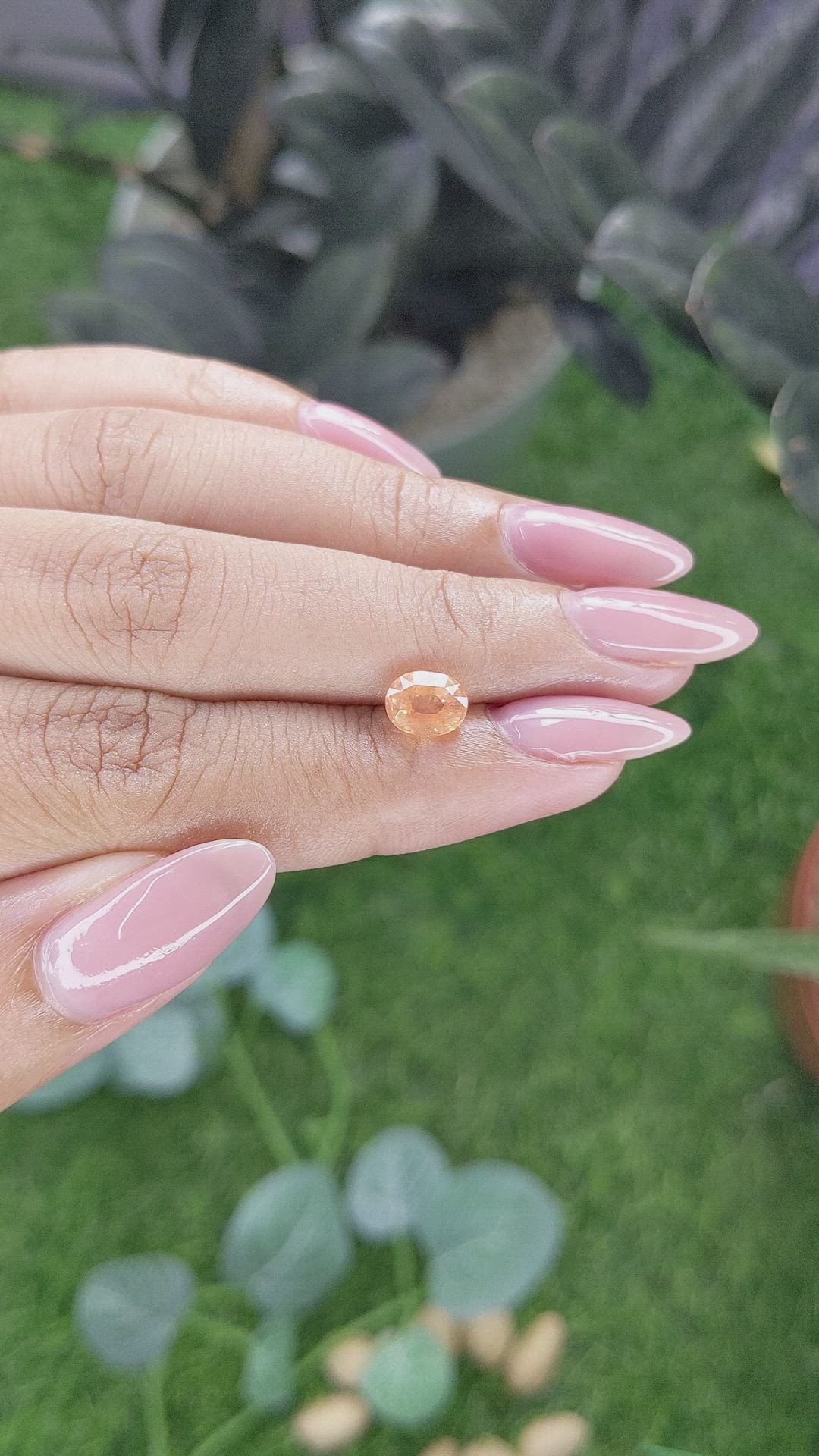 1.55 Ct. Padparadscha Sapphire from Tanzania Size Video