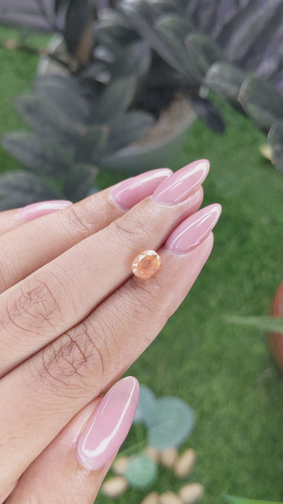 1.55 Ct. Padparadscha Sapphire from Tanzania Size Video