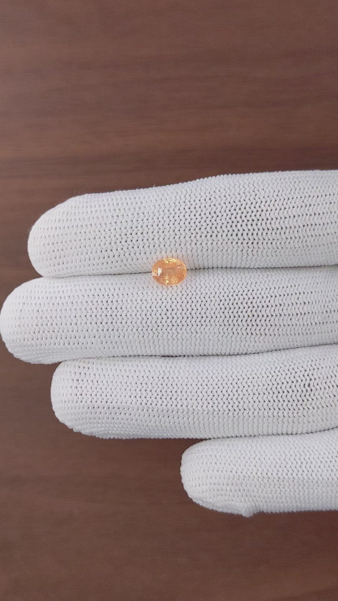 1.55 Ct. Padparadscha Sapphire from Tanzania Size Video