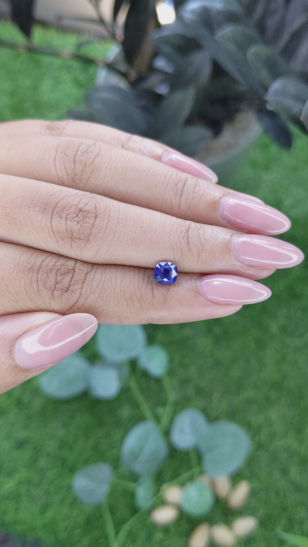 1.00 Ct. Blue Sapphire from Tanzania Size Video